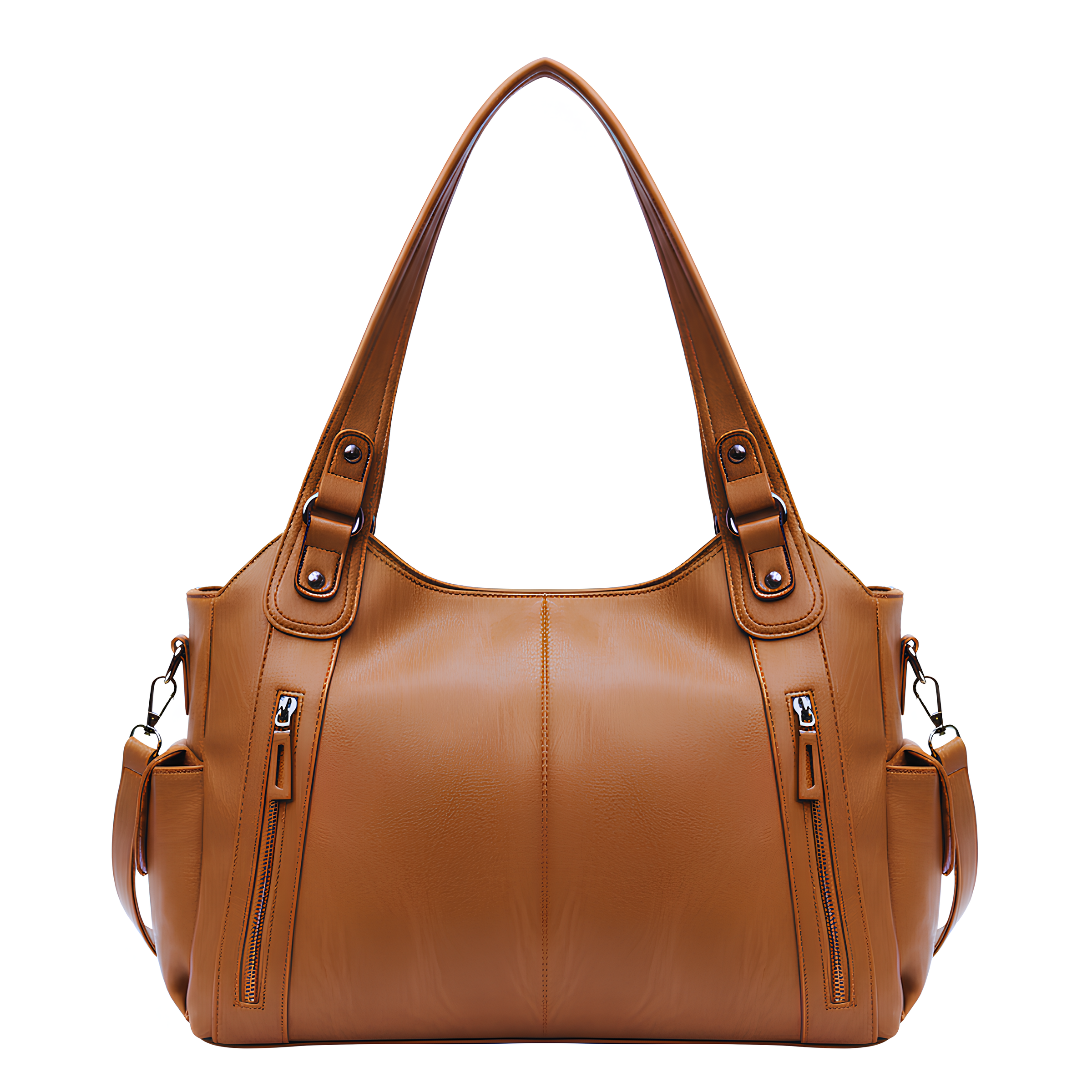 Sac bandoulière zippé effet cuir pour femme