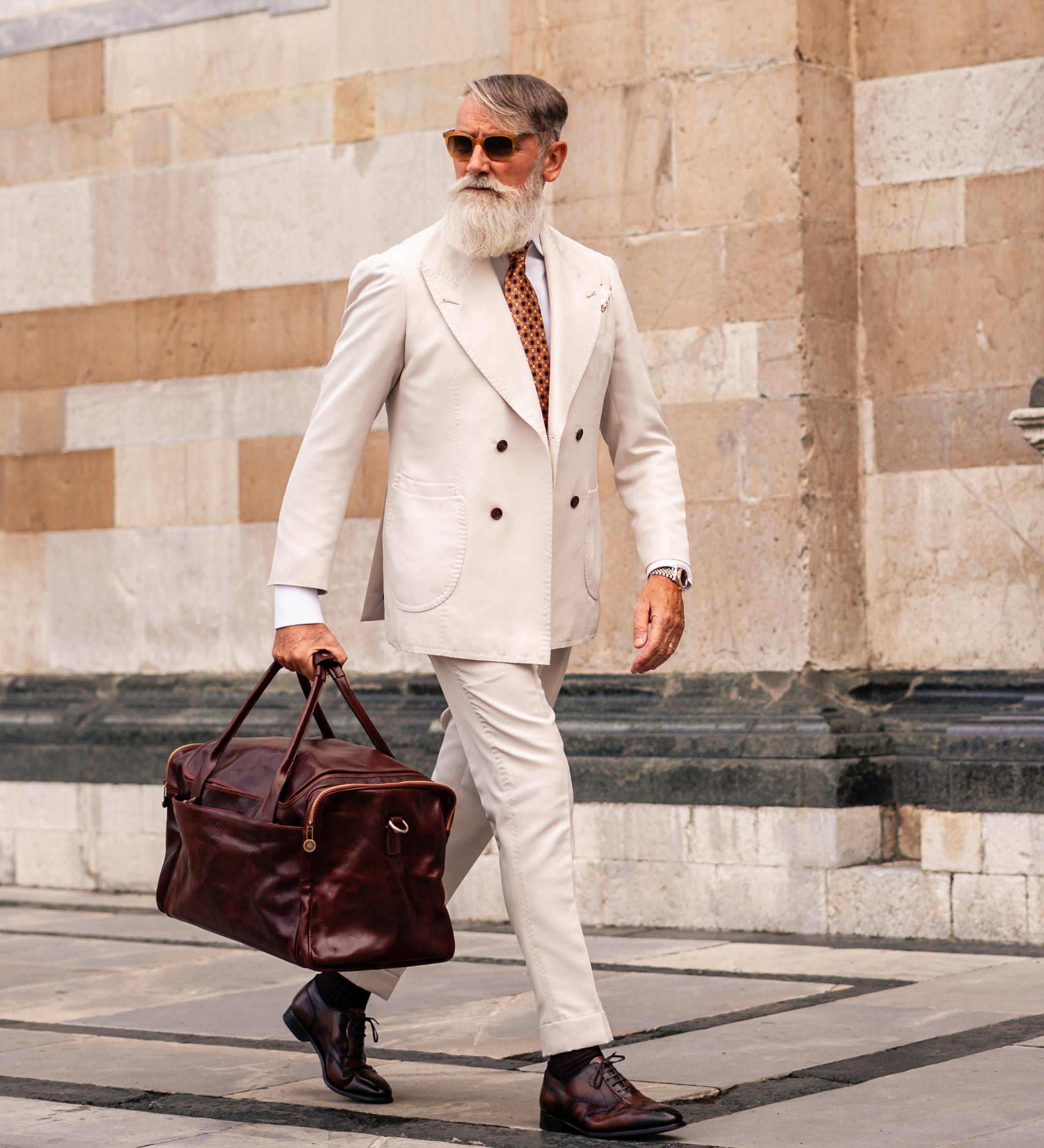 Grand sac de voyage effet cuir italien-3