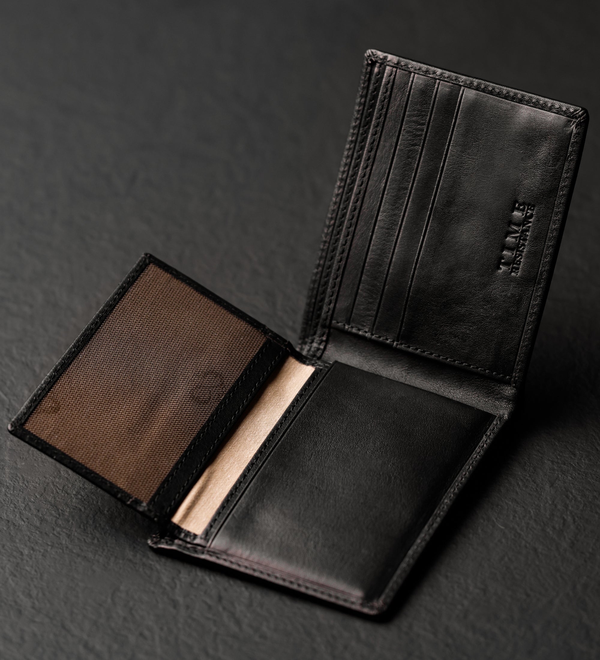 Portefeuille pliant effet cuir grainé pour homme-15