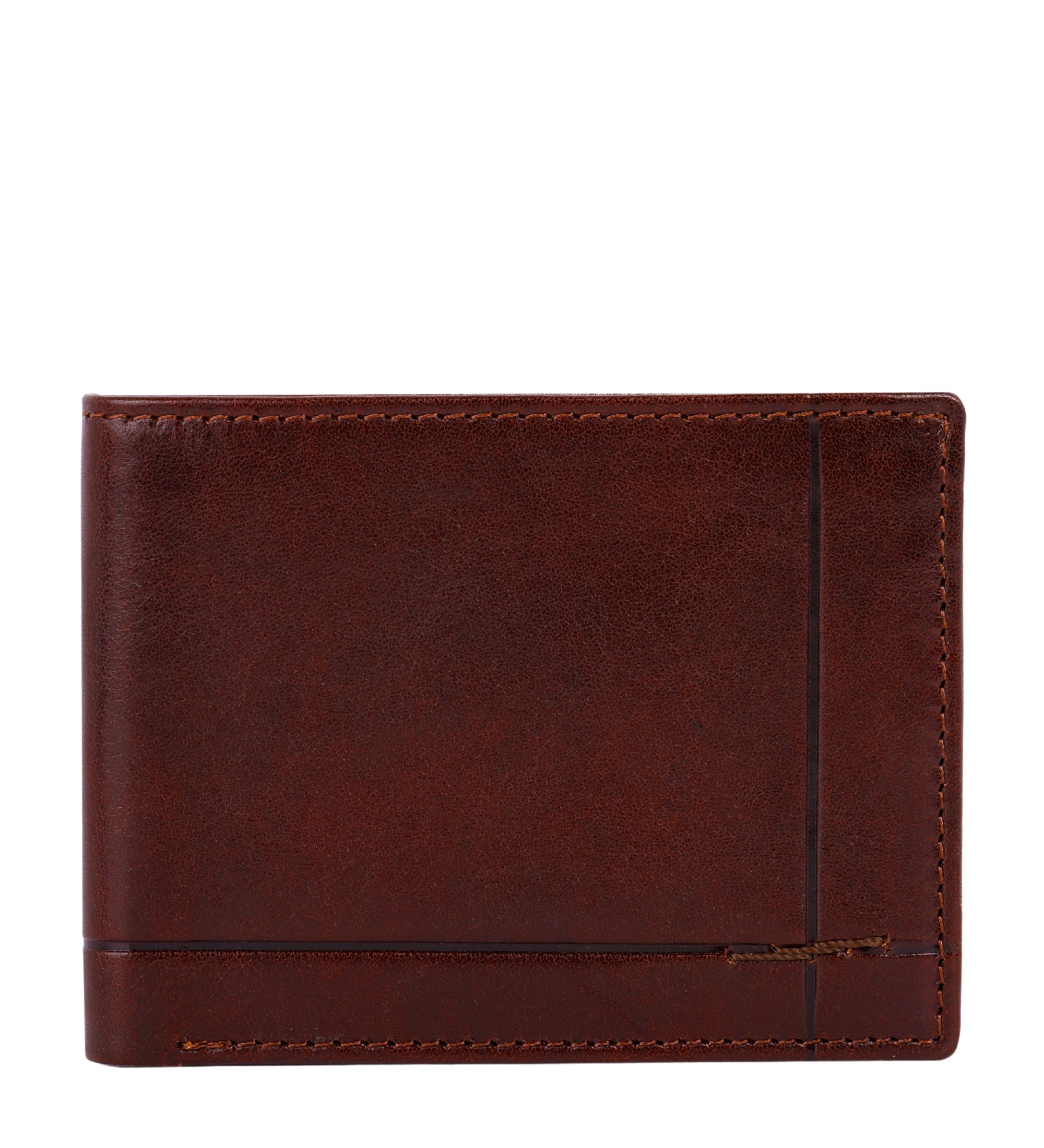 Portefeuille pliant effet cuir vintage pour homme-1