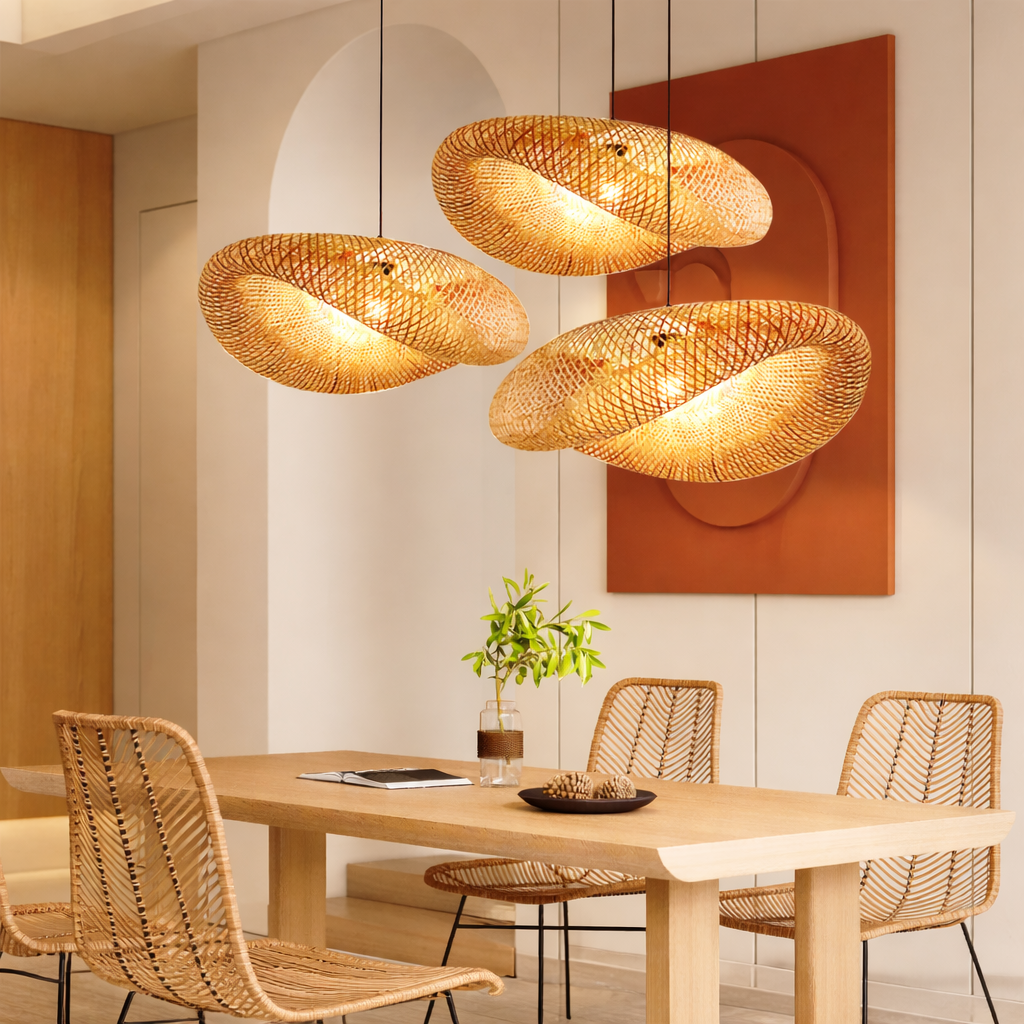 Suspension Luminaire en Bambou Design Naturel
