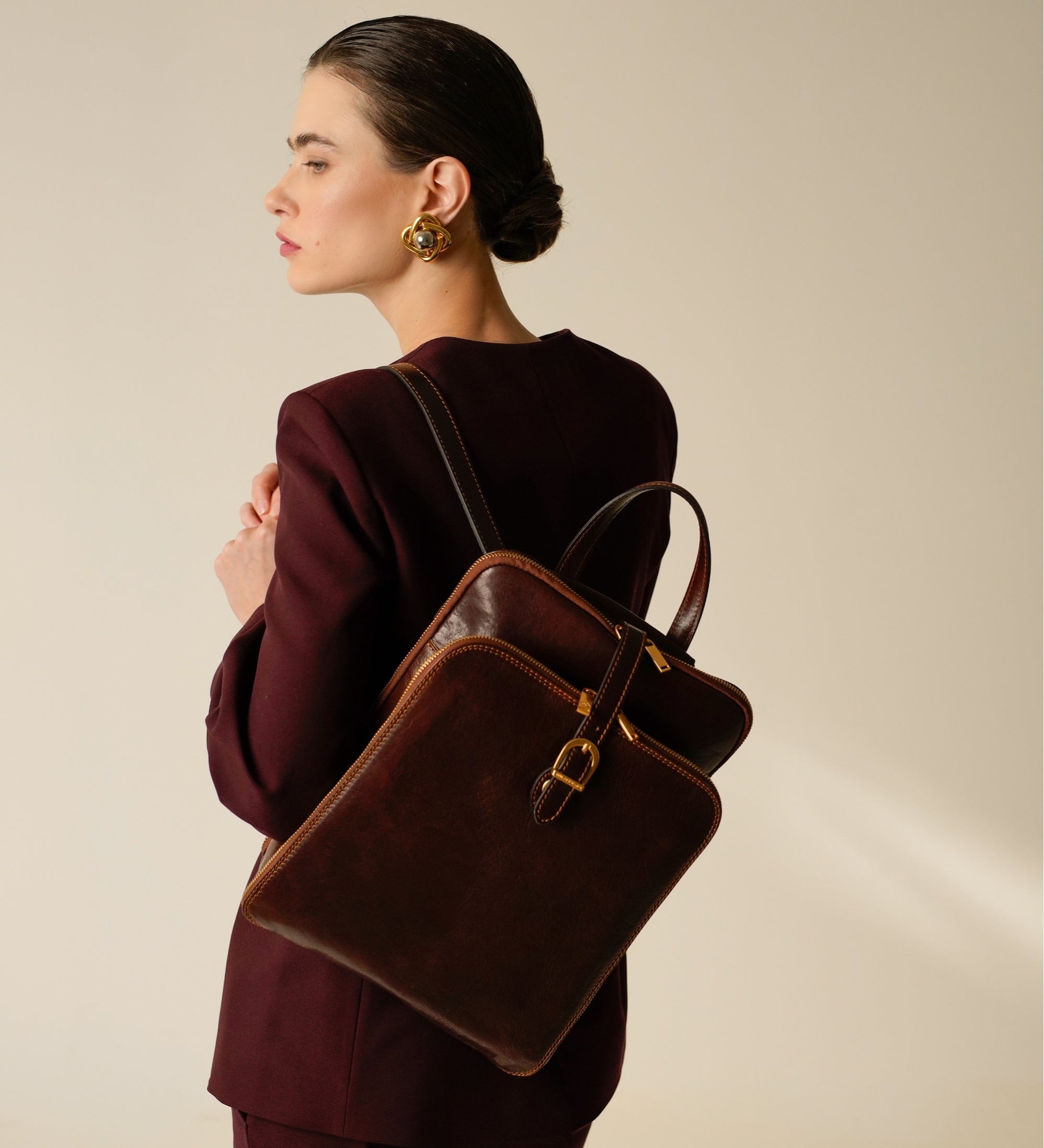 Sac à dos convertible effet cuir multi-poches-4