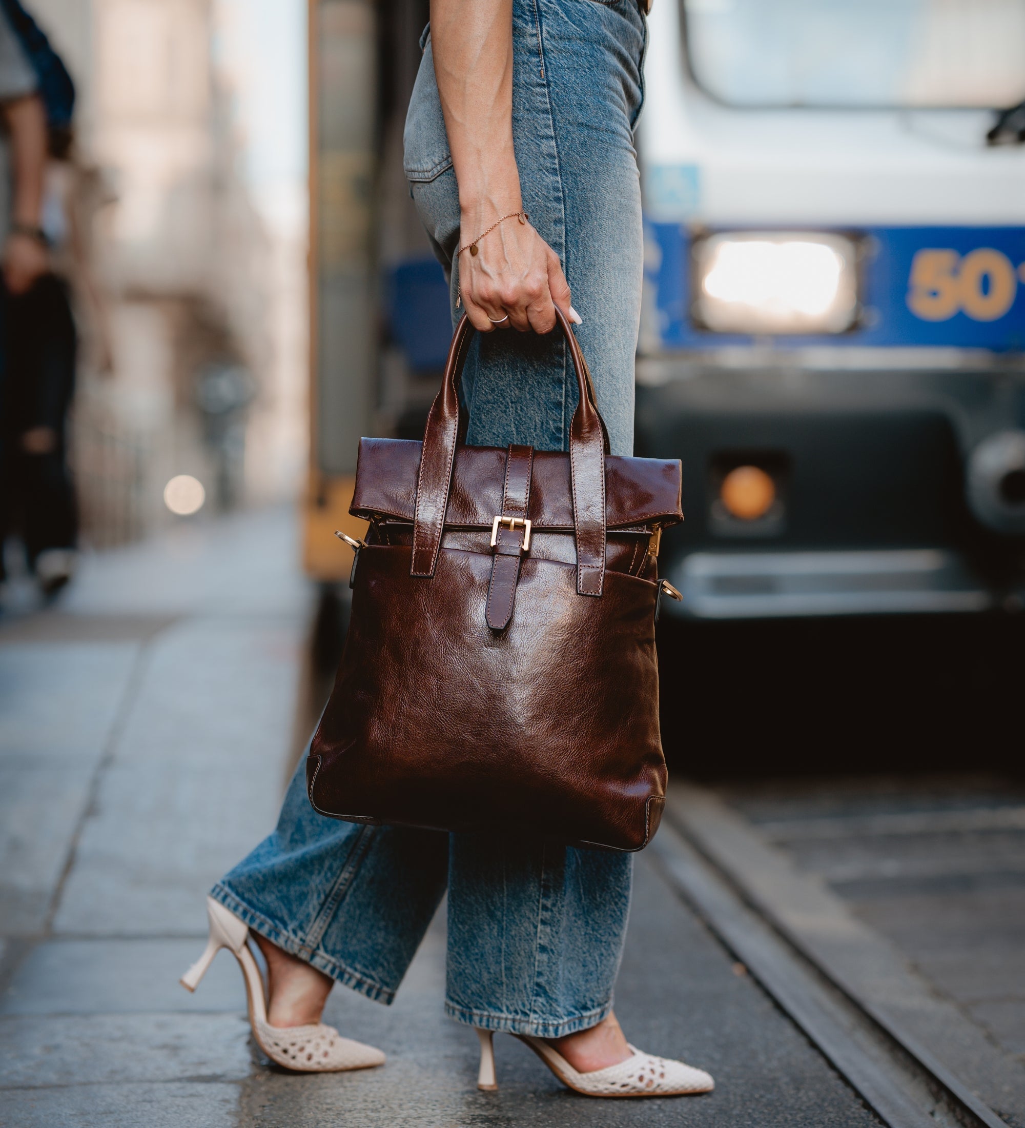 Sac à dos convertible effet cuir pour femme-4
