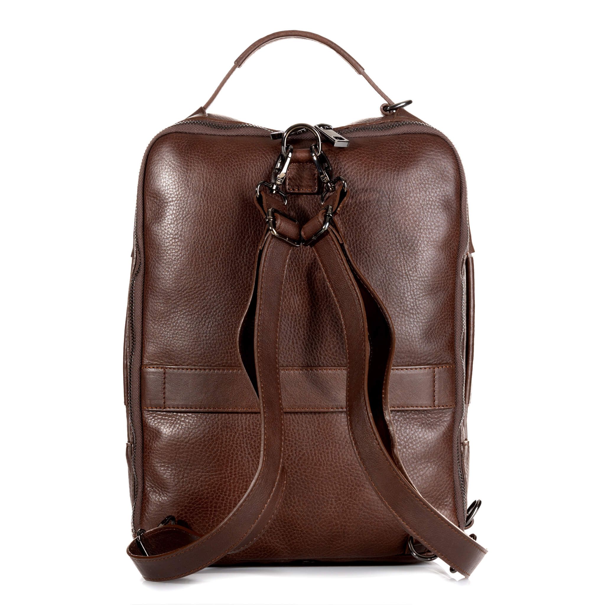Sac à dos premium effet cuir marron-2