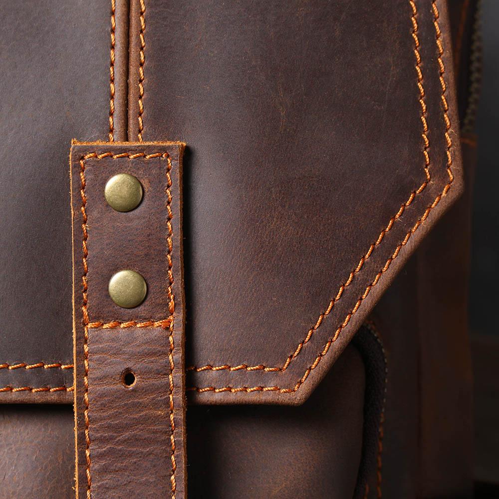 Sac à dos randonnée effet cuir marron-28