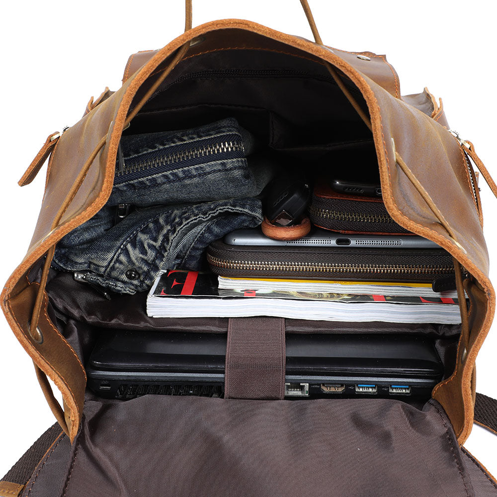 Sac à dos rétro effet cuir pour homme-13