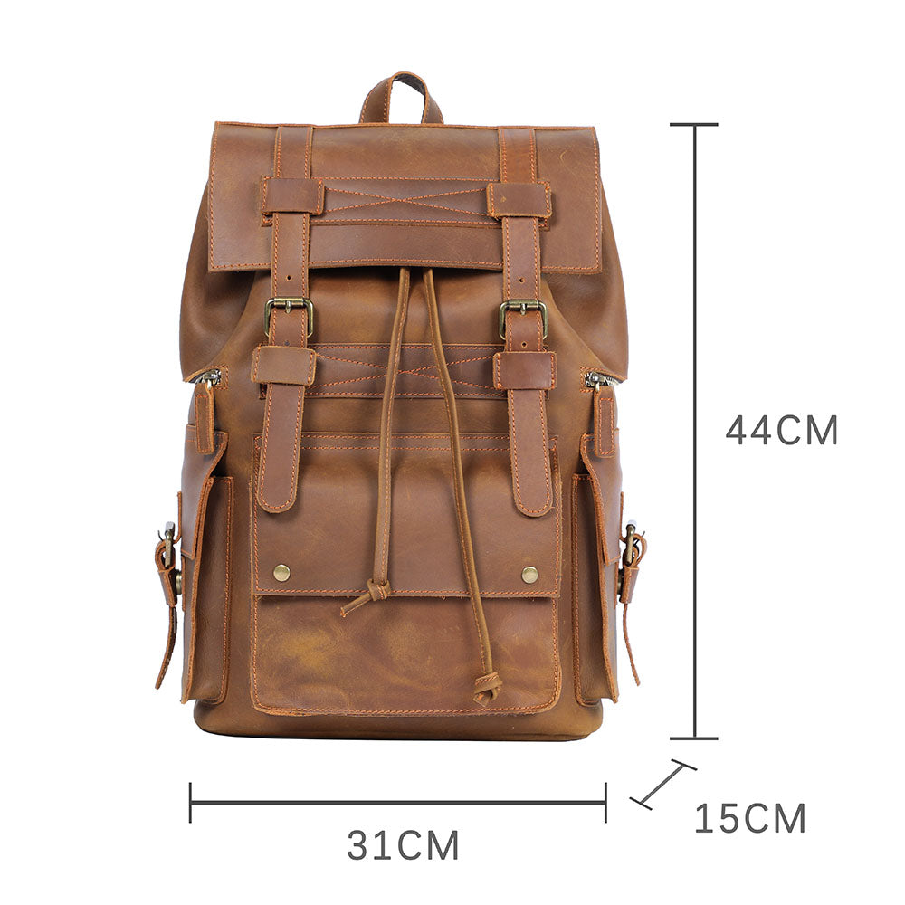 Sac à dos rétro effet cuir pour homme-3