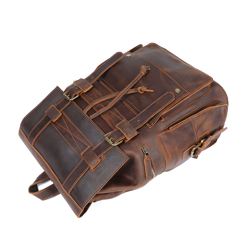 Sac à dos rétro effet cuir pour homme-9