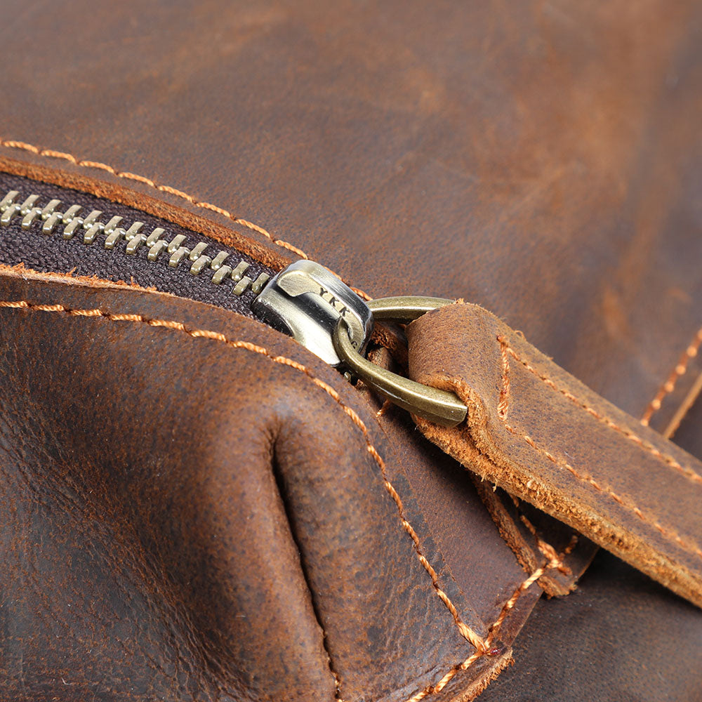 Sac à dos souple effet cuir café pour femme-12