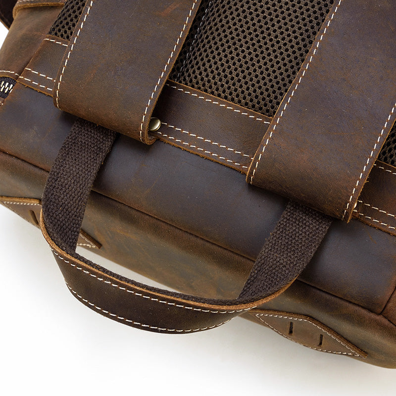 Sac à dos urbain effet cuir marron-17