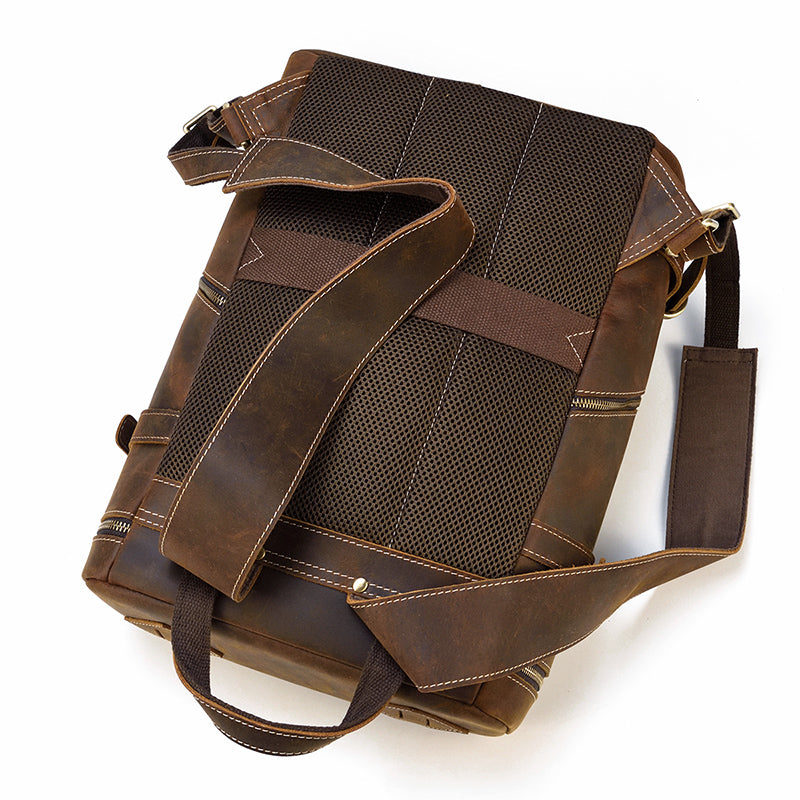 Sac à dos urbain effet cuir marron-9