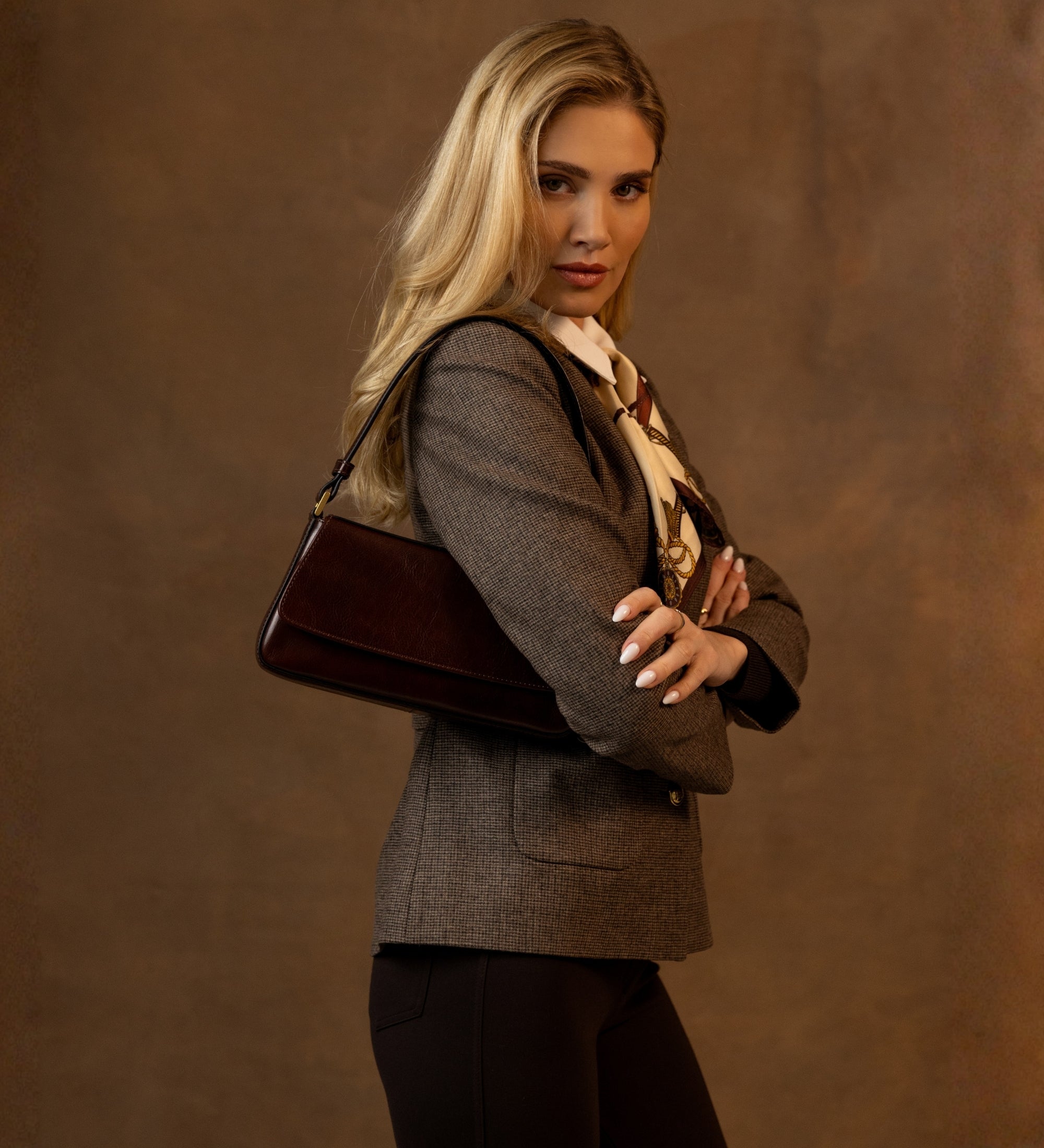 Sac baguette effet cuir pour femme-3