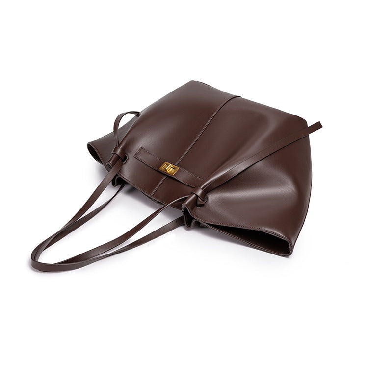 Sac de cours effet cuir grande capacité pour femme-17