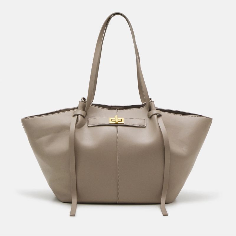 Sac de cours effet cuir grande capacité pour femme-19