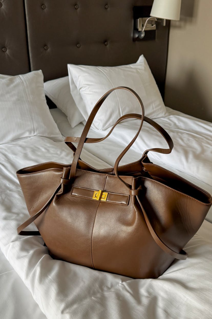 Sac de cours effet cuir grande capacité pour femme-7