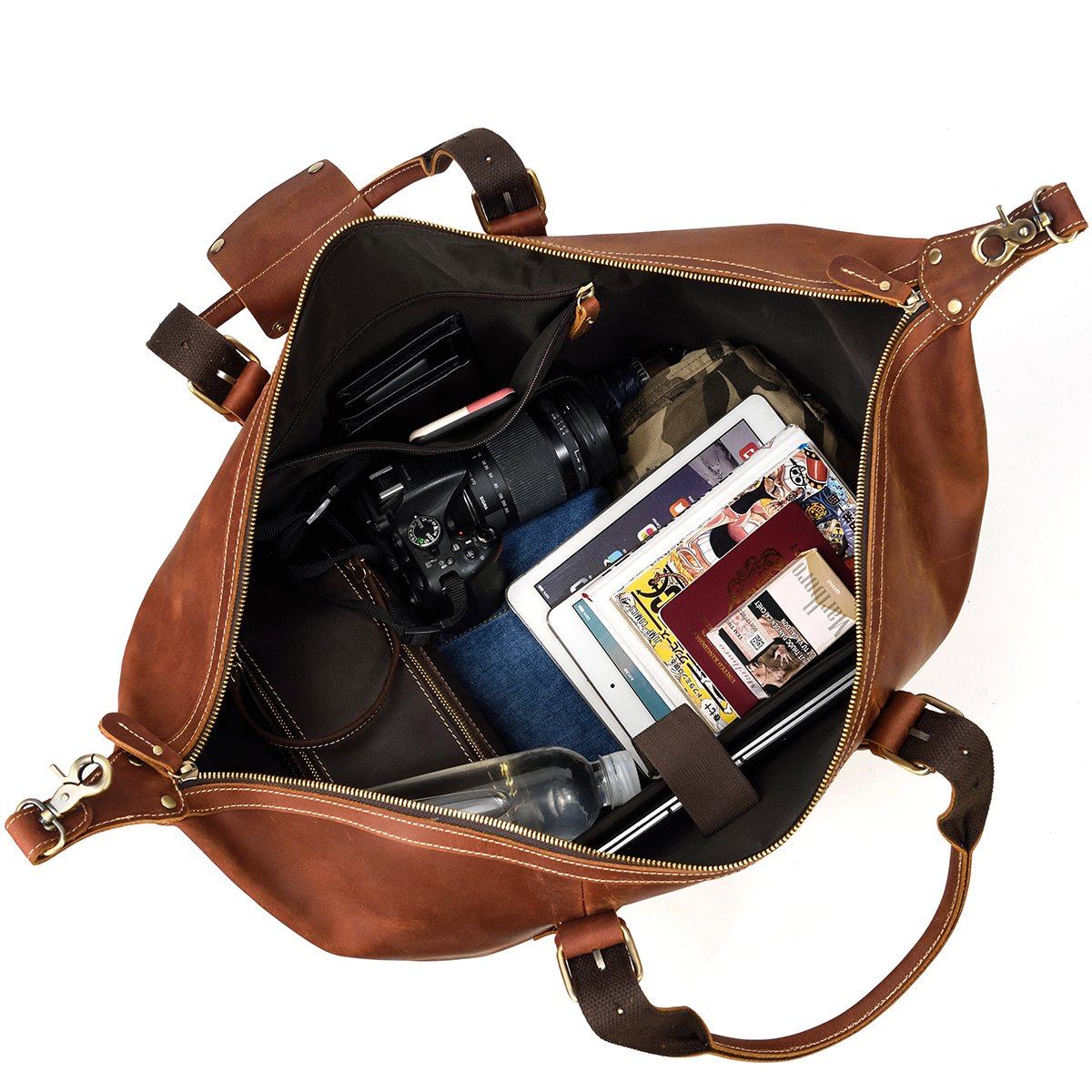 Sac de voyage effet cuir pleine fleur-30