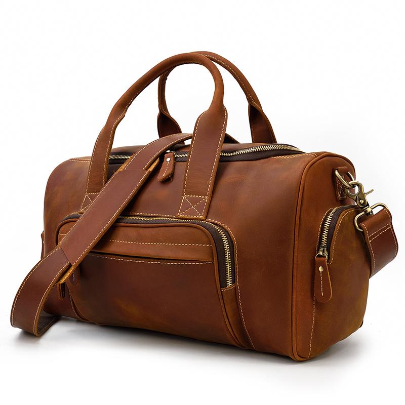 Sac de voyage effet cuir vintage pour homme-10