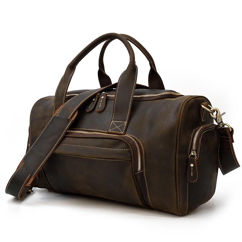 Sac de voyage effet cuir vintage pour homme-11
