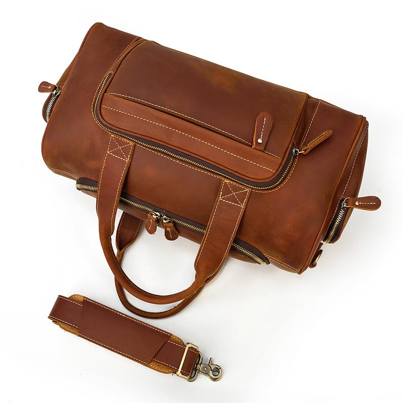 Sac de voyage effet cuir vintage pour homme-16