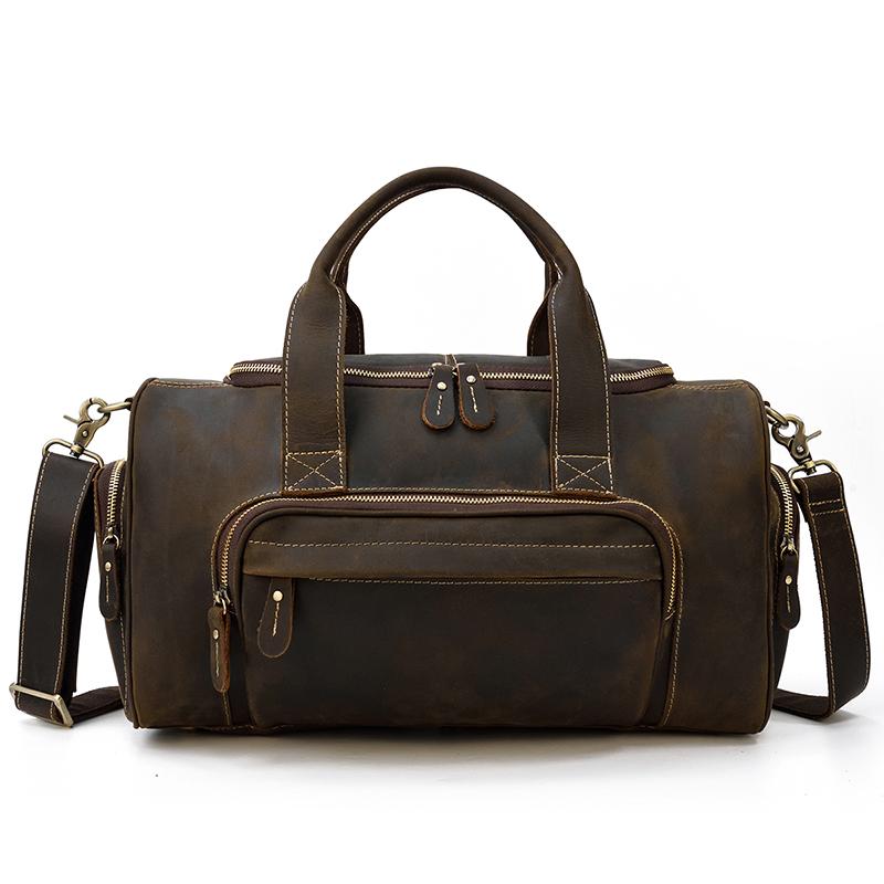 Sac de voyage effet cuir vintage pour homme-5