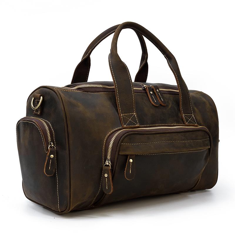 Sac de voyage effet cuir vintage pour homme-6