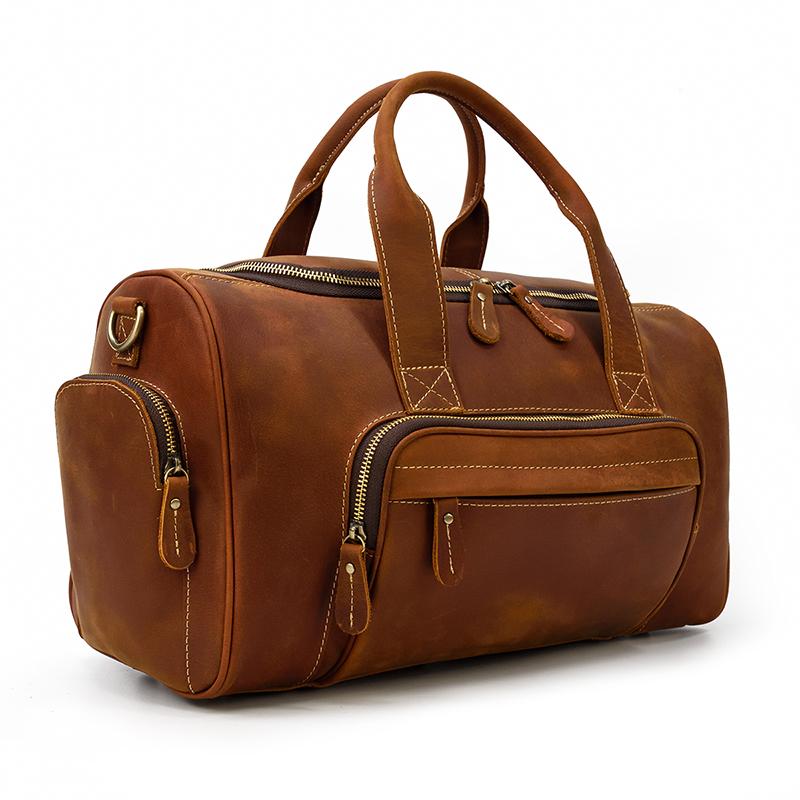 Sac de voyage effet cuir vintage pour homme-8