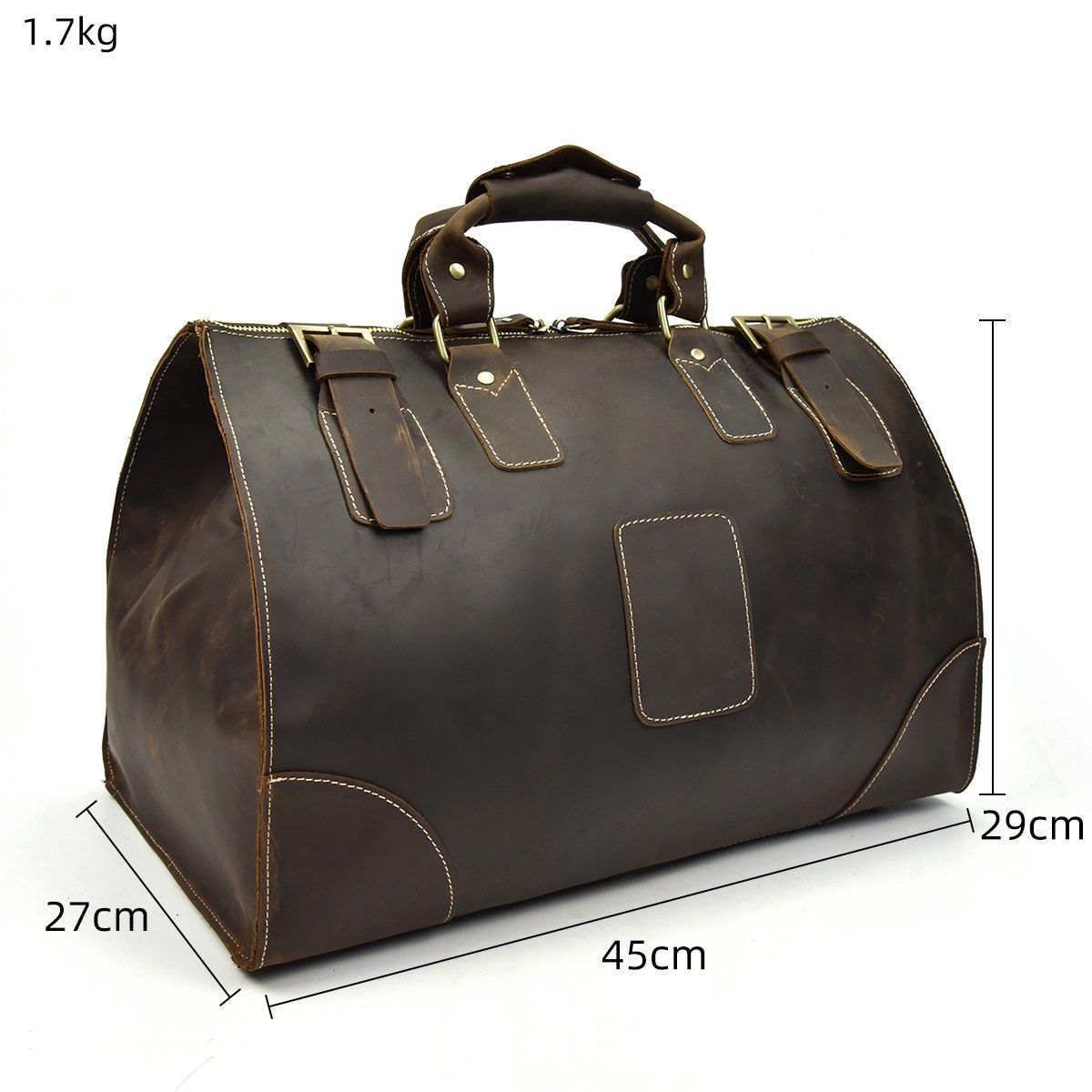 Sac duffle effet cuir vintage-4