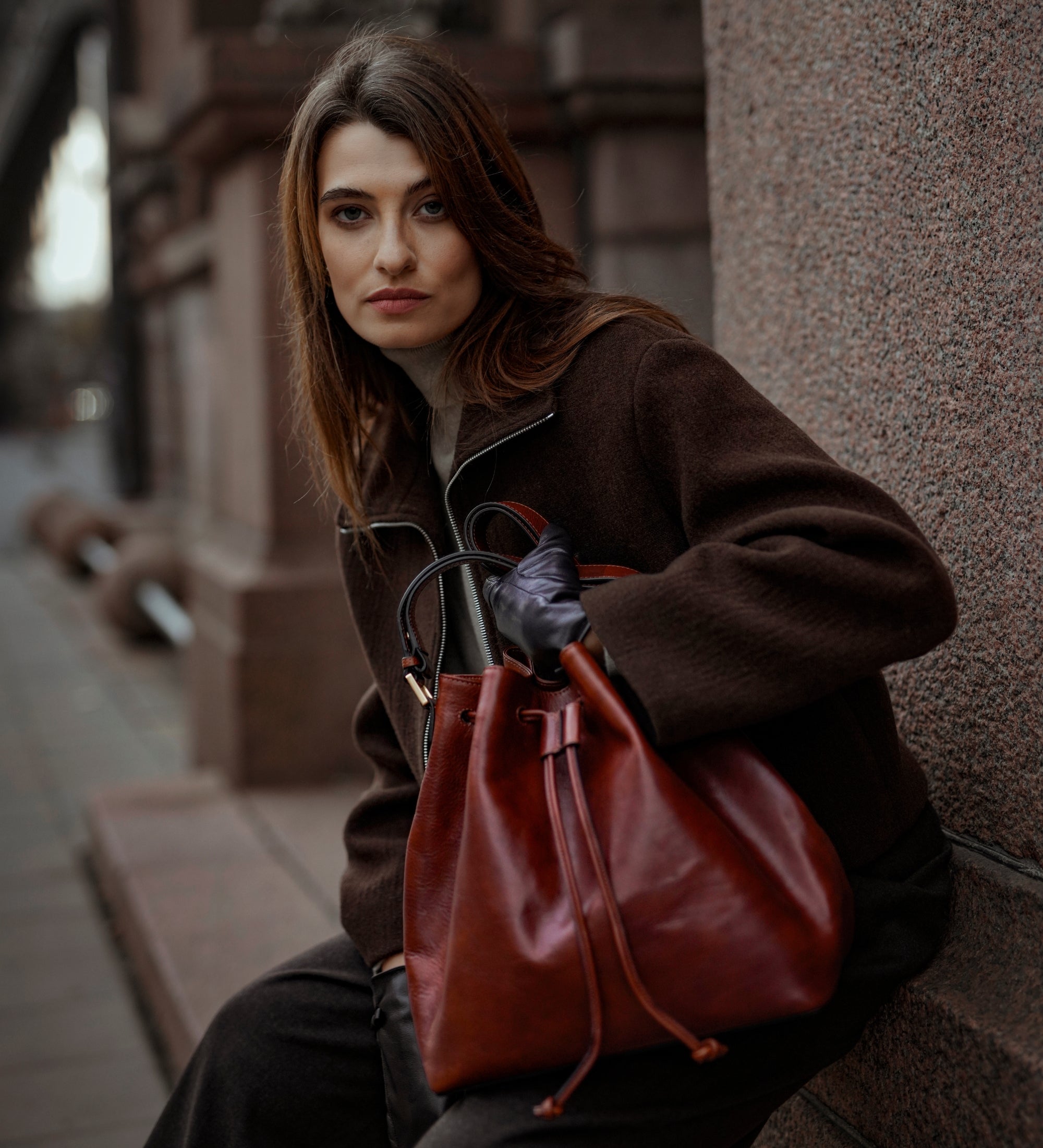 Sac seau effet cuir pour femme-4