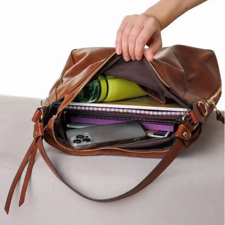 Sac vintage effet cuir pour femme-4
