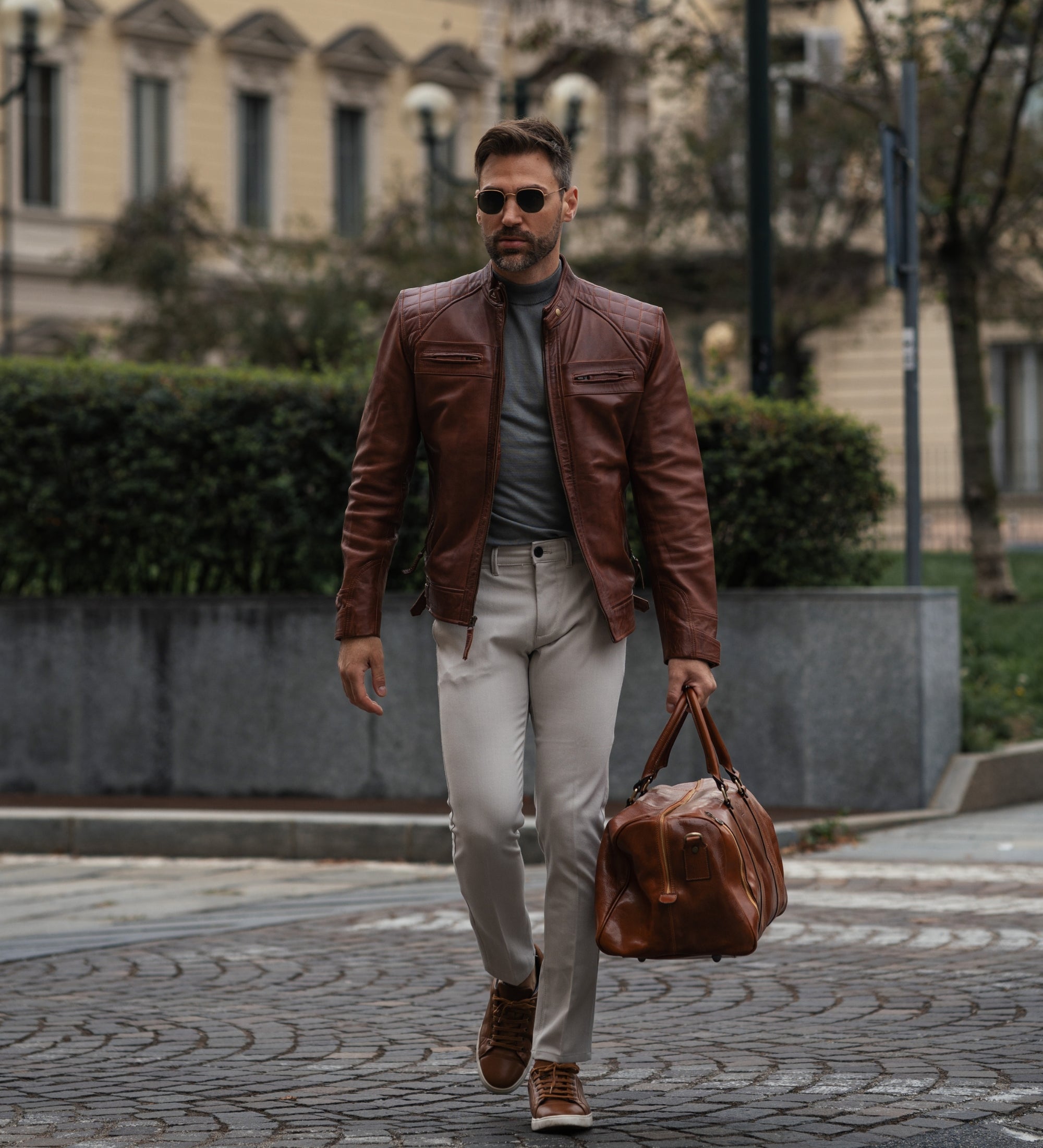 Sac week-end effet cuir souple-19