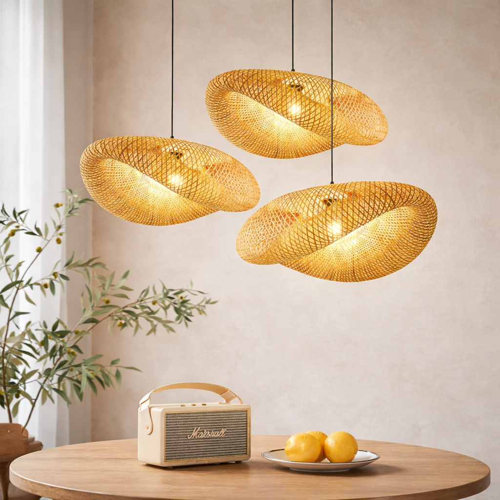 Suspension Luminaire en Bambou Design Naturel