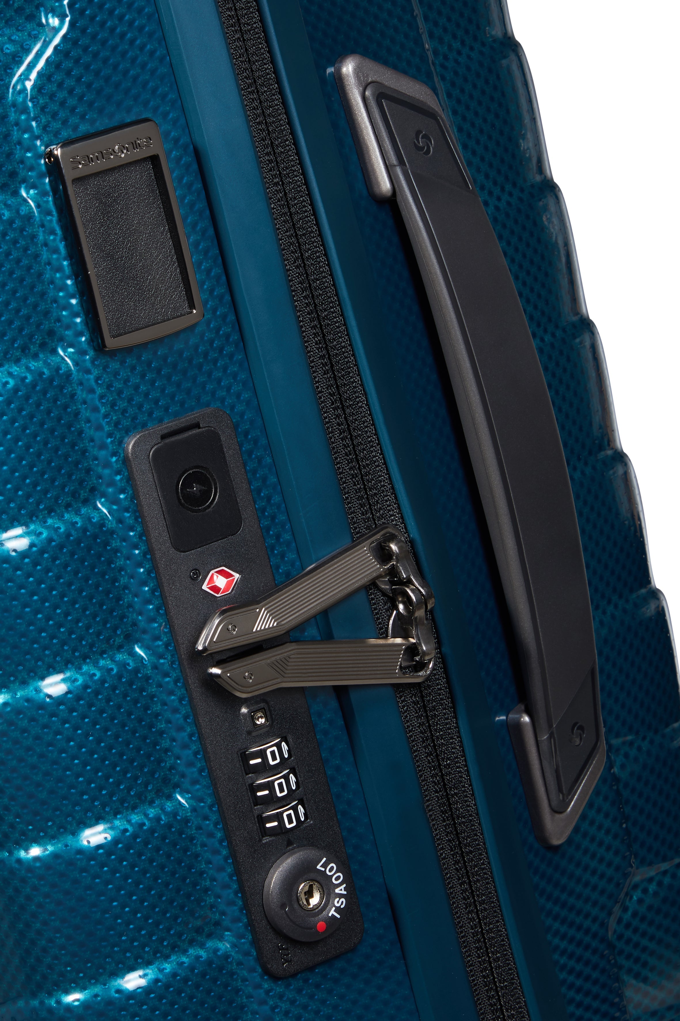 Valise cabine rigide extensible bleu glacier-4