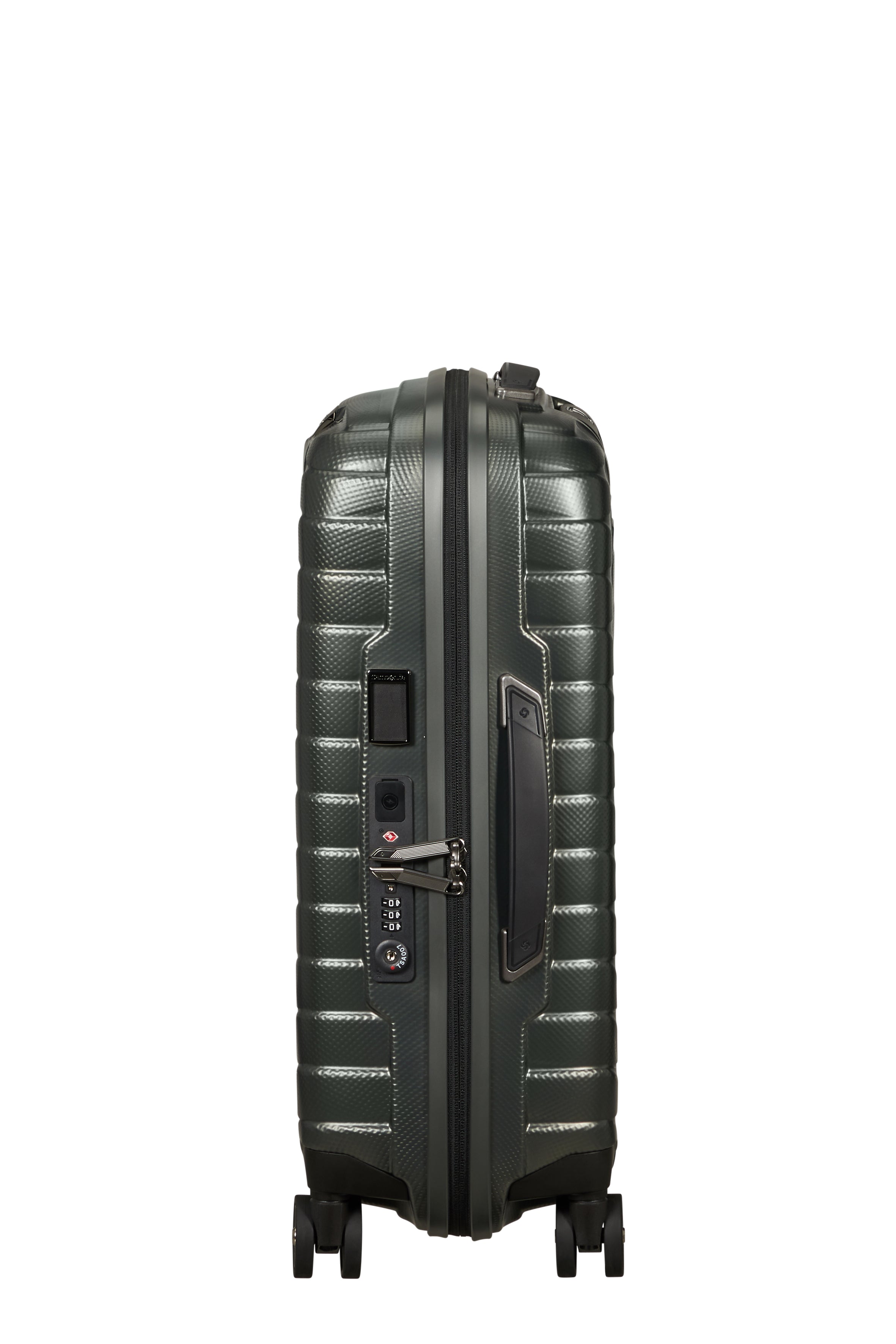 Valise cabine rigide extensible gris perle-4