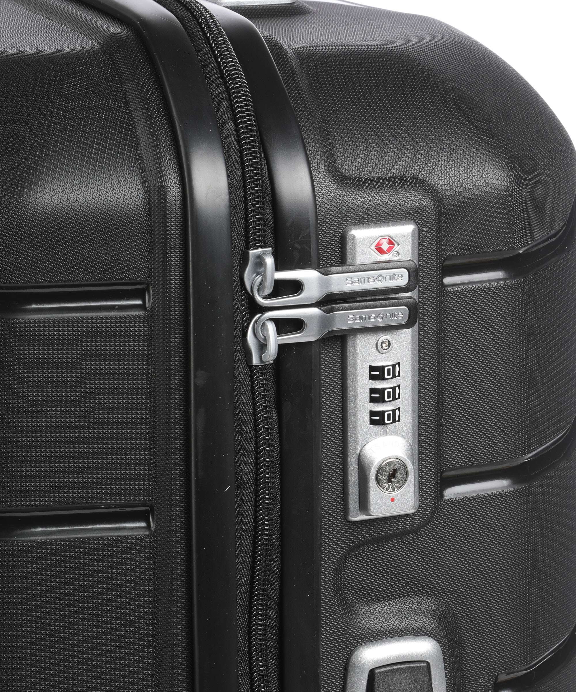 Valise rigide extensible noire à 4 roues-3