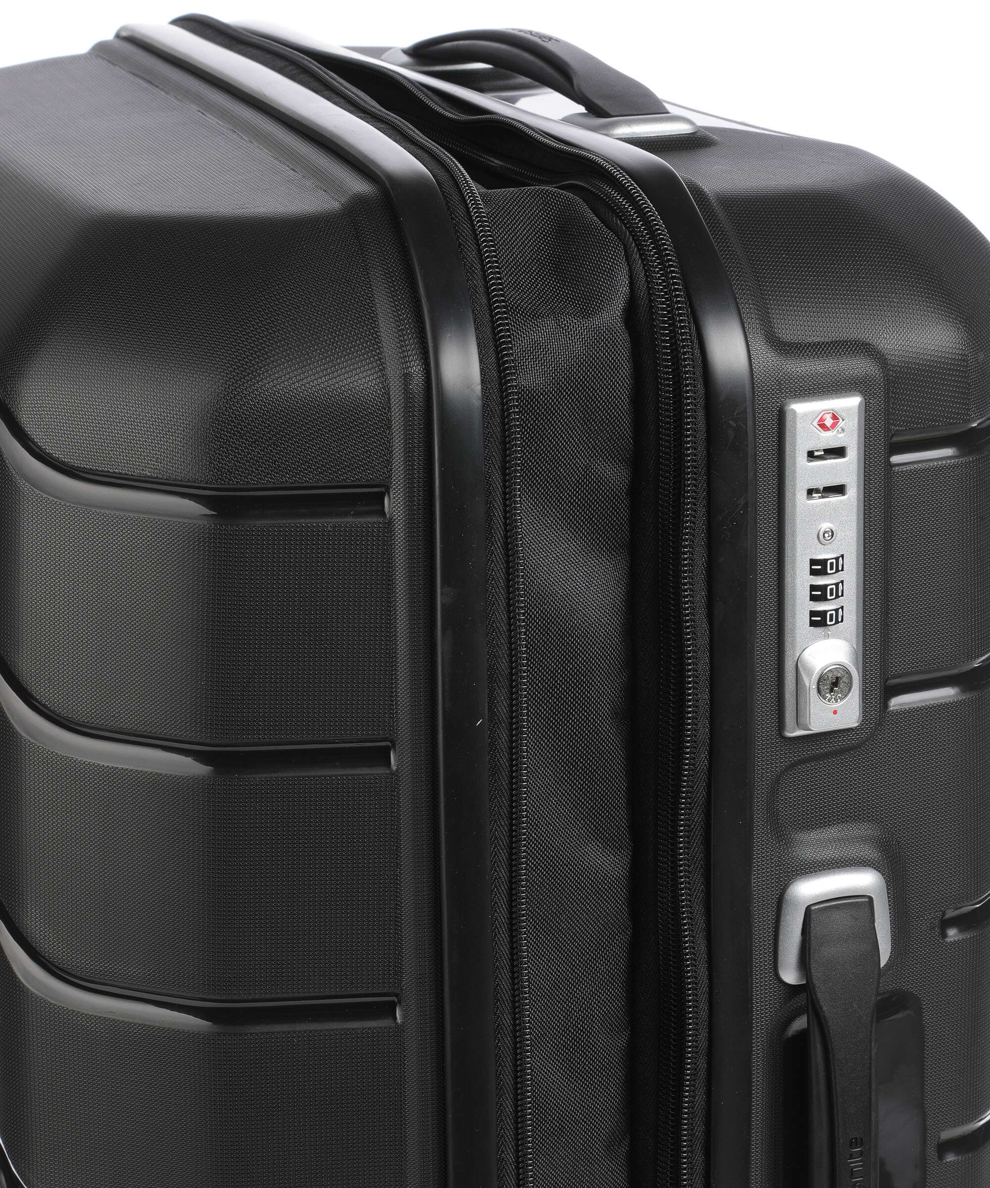 Valise rigide extensible noire à 4 roues-4