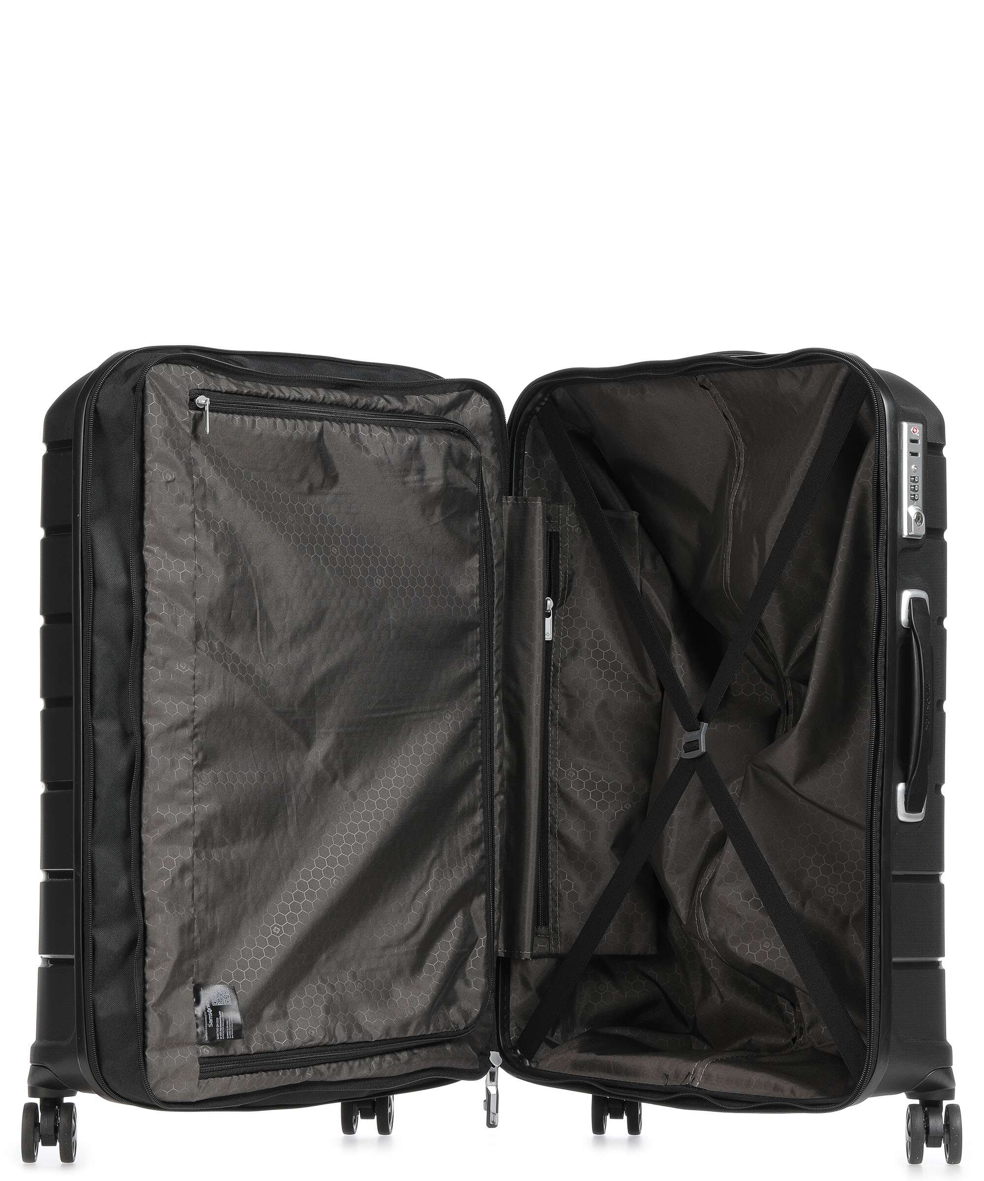 Valise rigide extensible noire à 4 roues-6