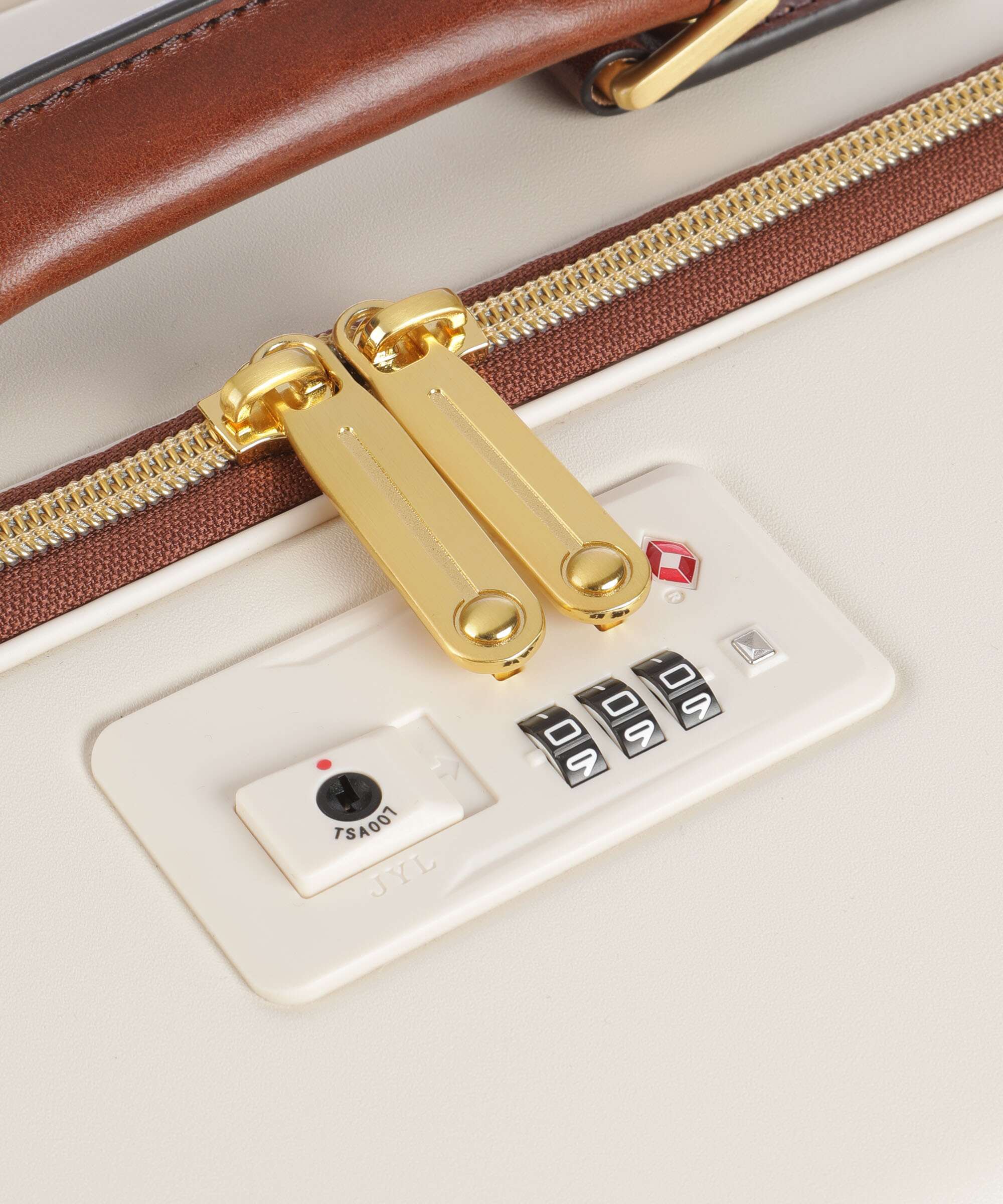 Valise trolley effet cuir naturel-3