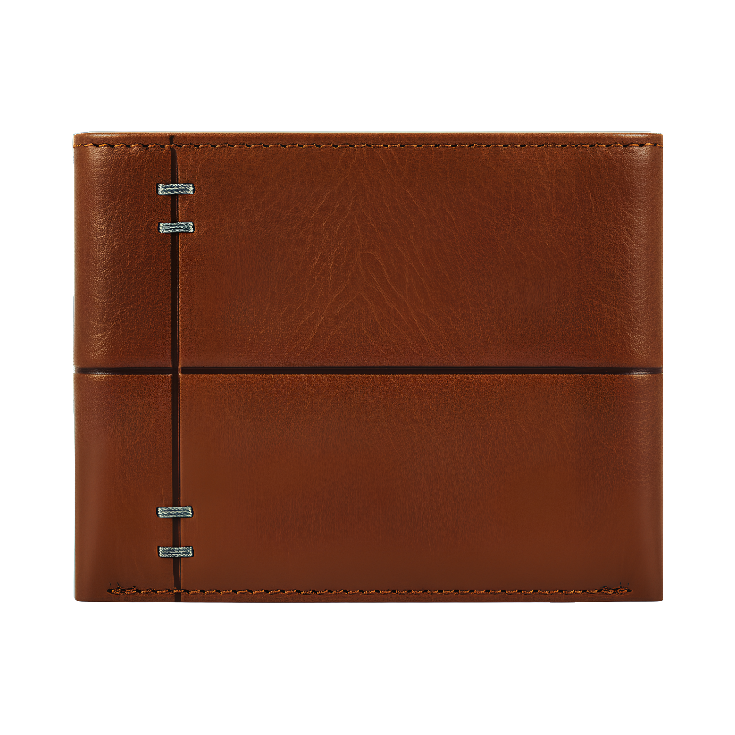 Portefeuille pliant effet cuir gané pour homme
