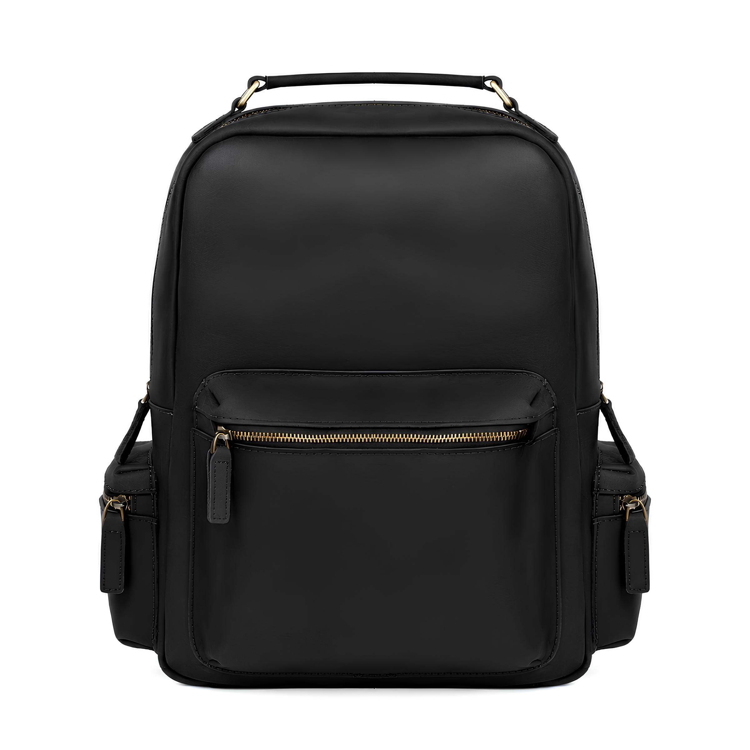 Sac à dos souple effet cuir café pour femme