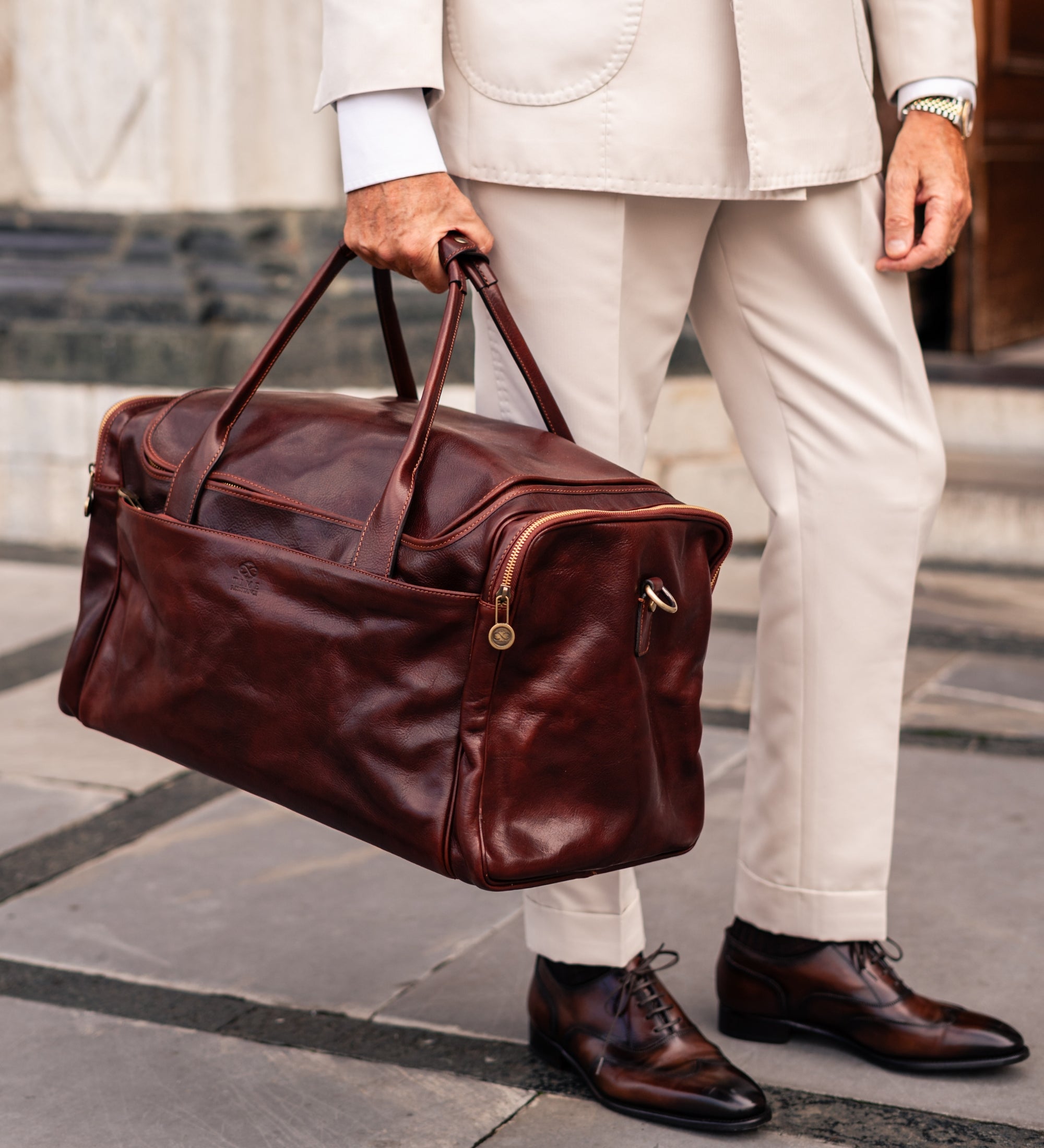 Grand sac de voyage effet cuir italien-2