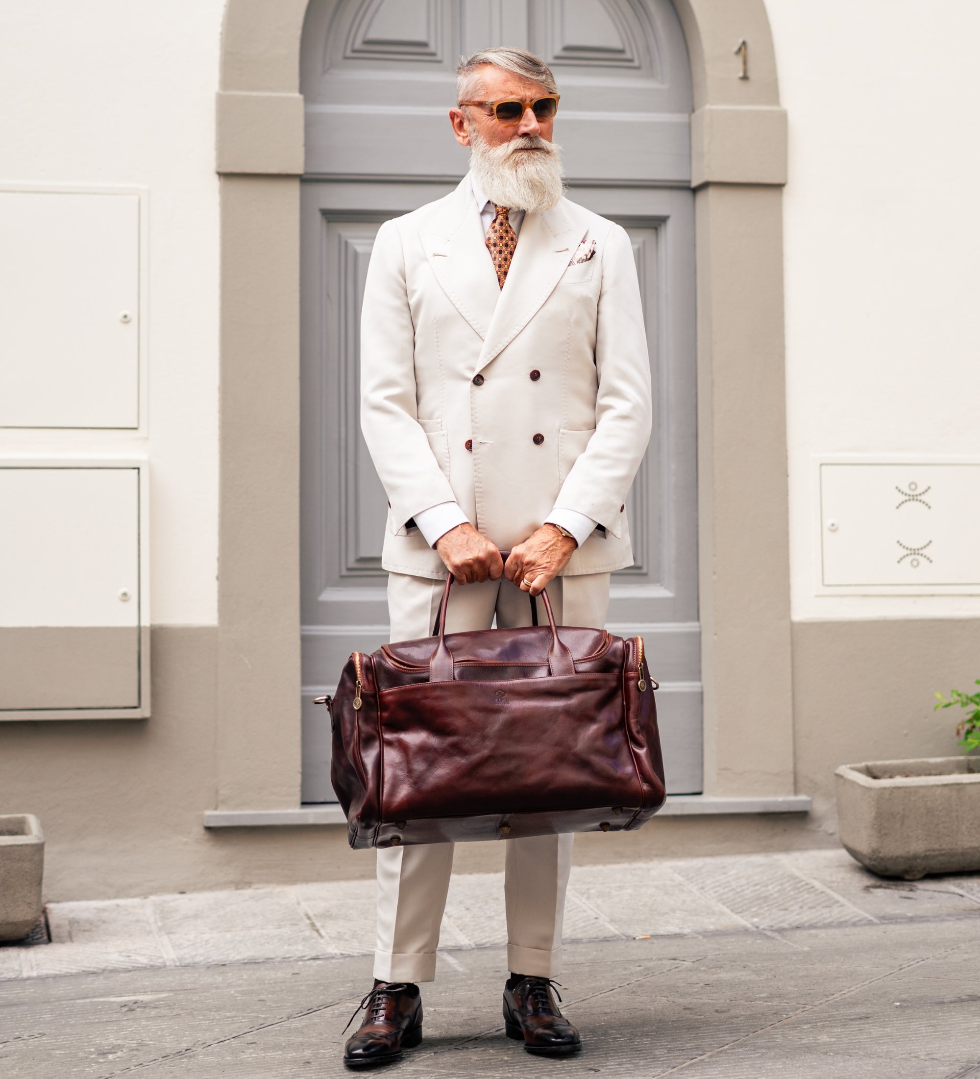 Grand sac de voyage effet cuir italien-4