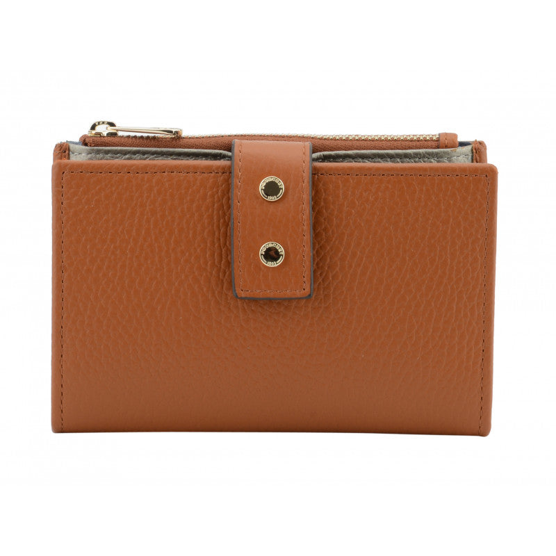 Portefeuille effet cuir doré pour femme-1
