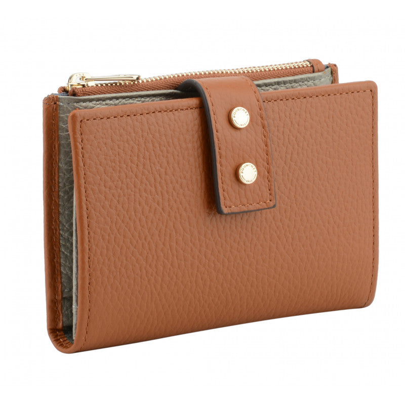 Portefeuille effet cuir doré pour femme-2