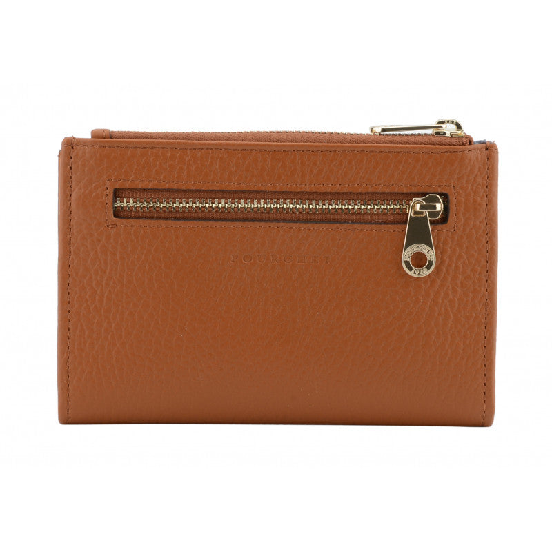Portefeuille effet cuir doré pour femme-3