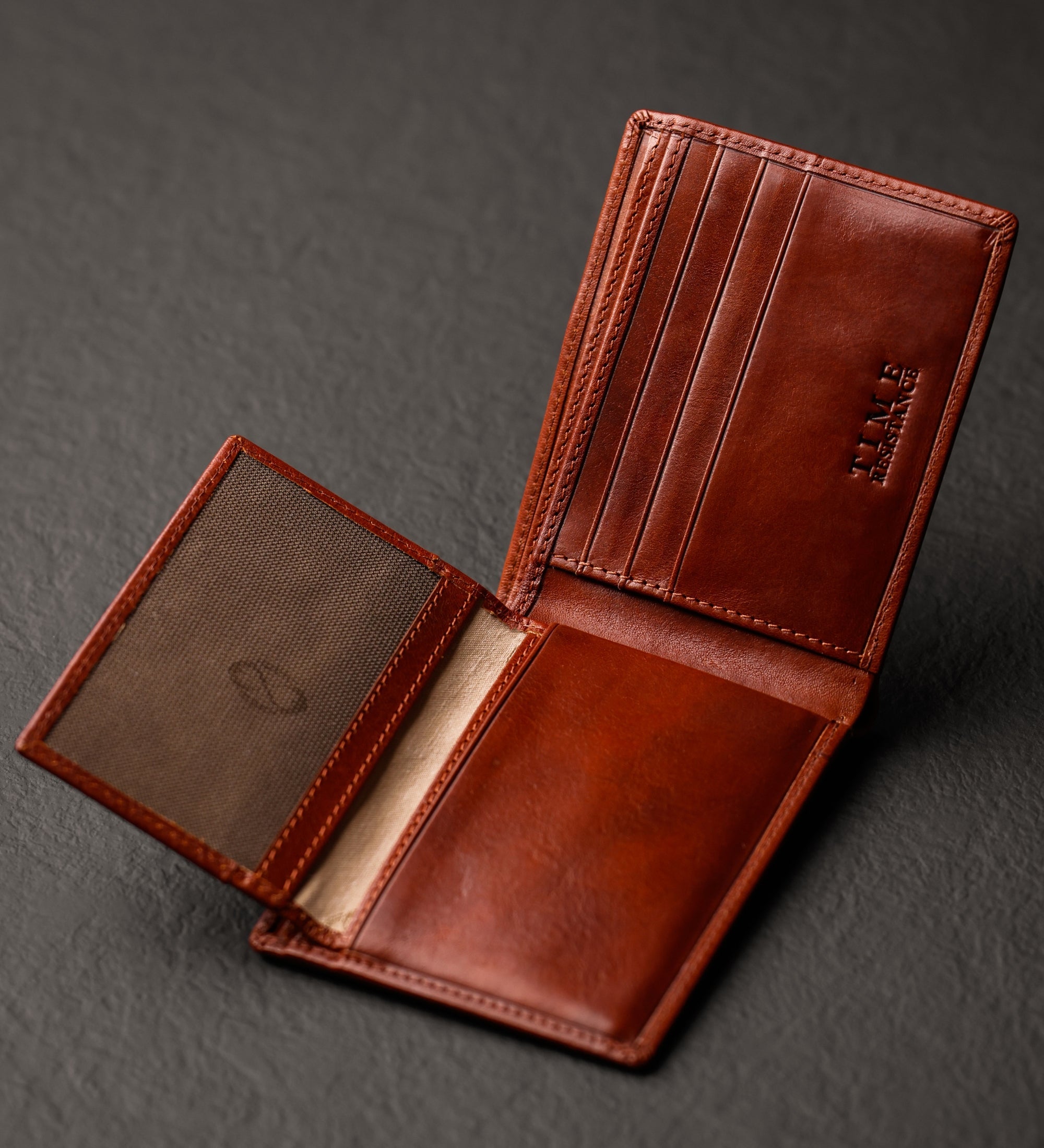 Portefeuille pliant effet cuir grainé pour homme-24