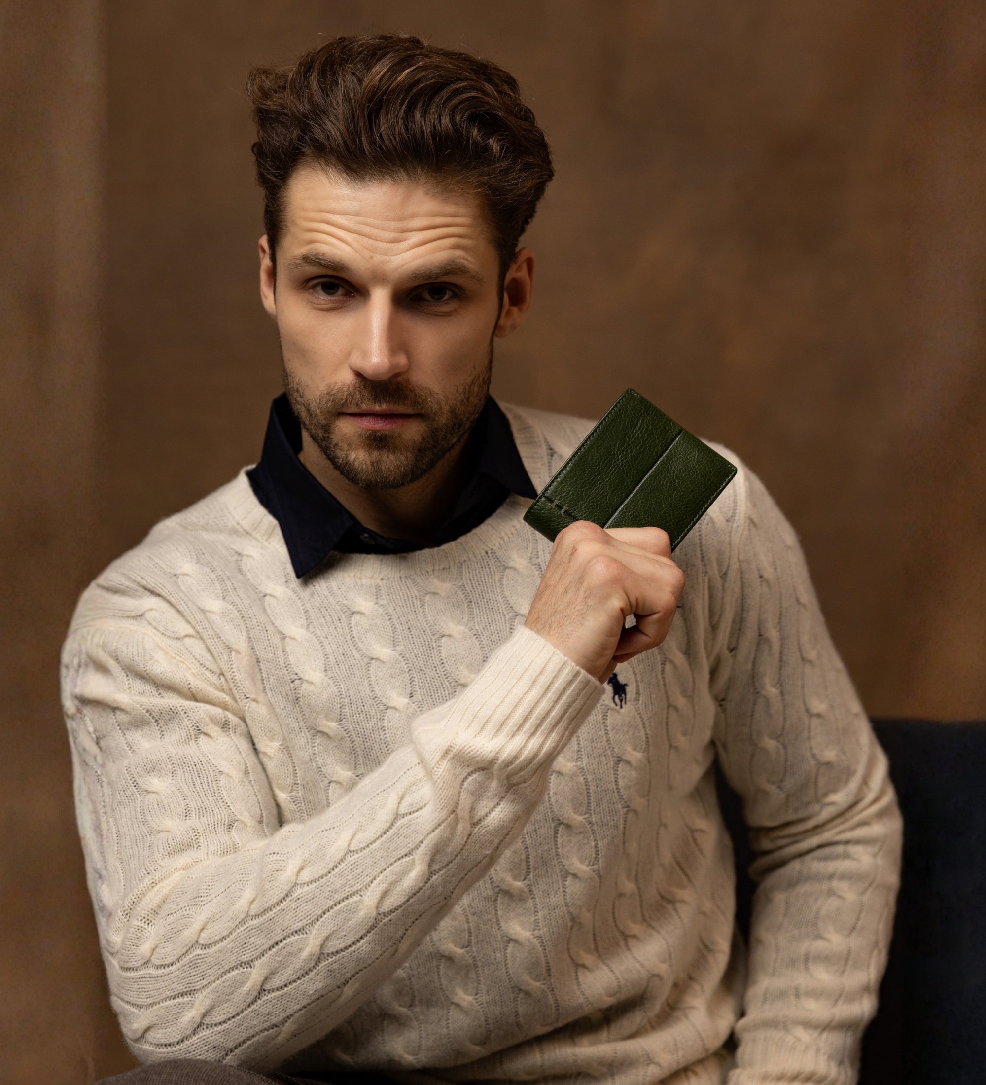 Portefeuille pliant effet cuir grainé pour homme-29