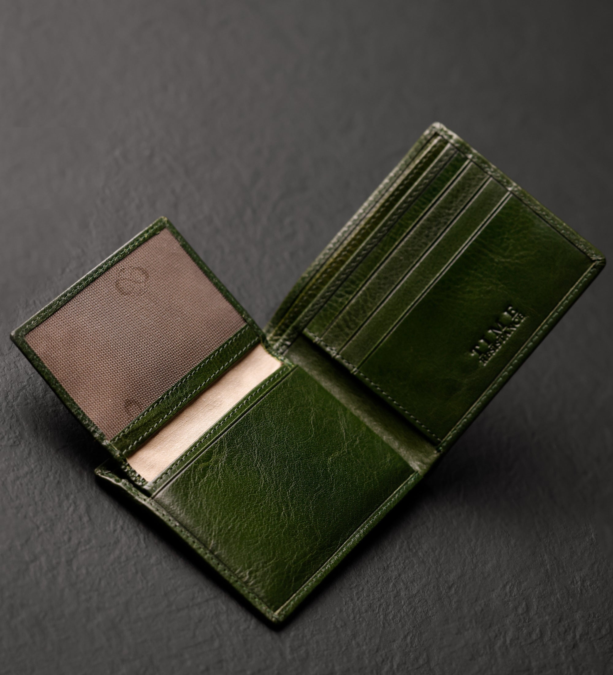 Portefeuille pliant effet cuir grainé pour homme-33