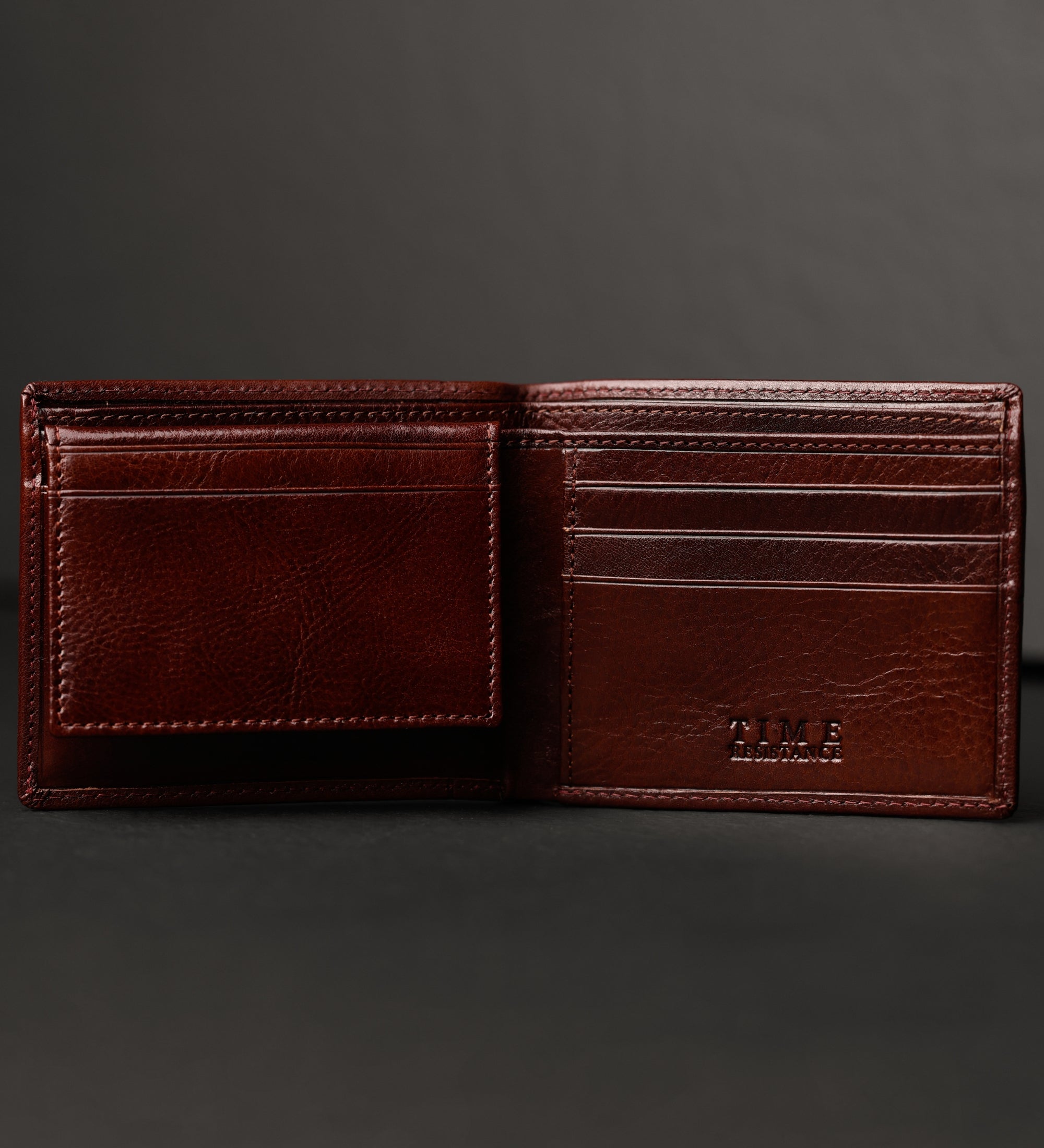 Portefeuille pliant effet cuir grainé pour homme-4