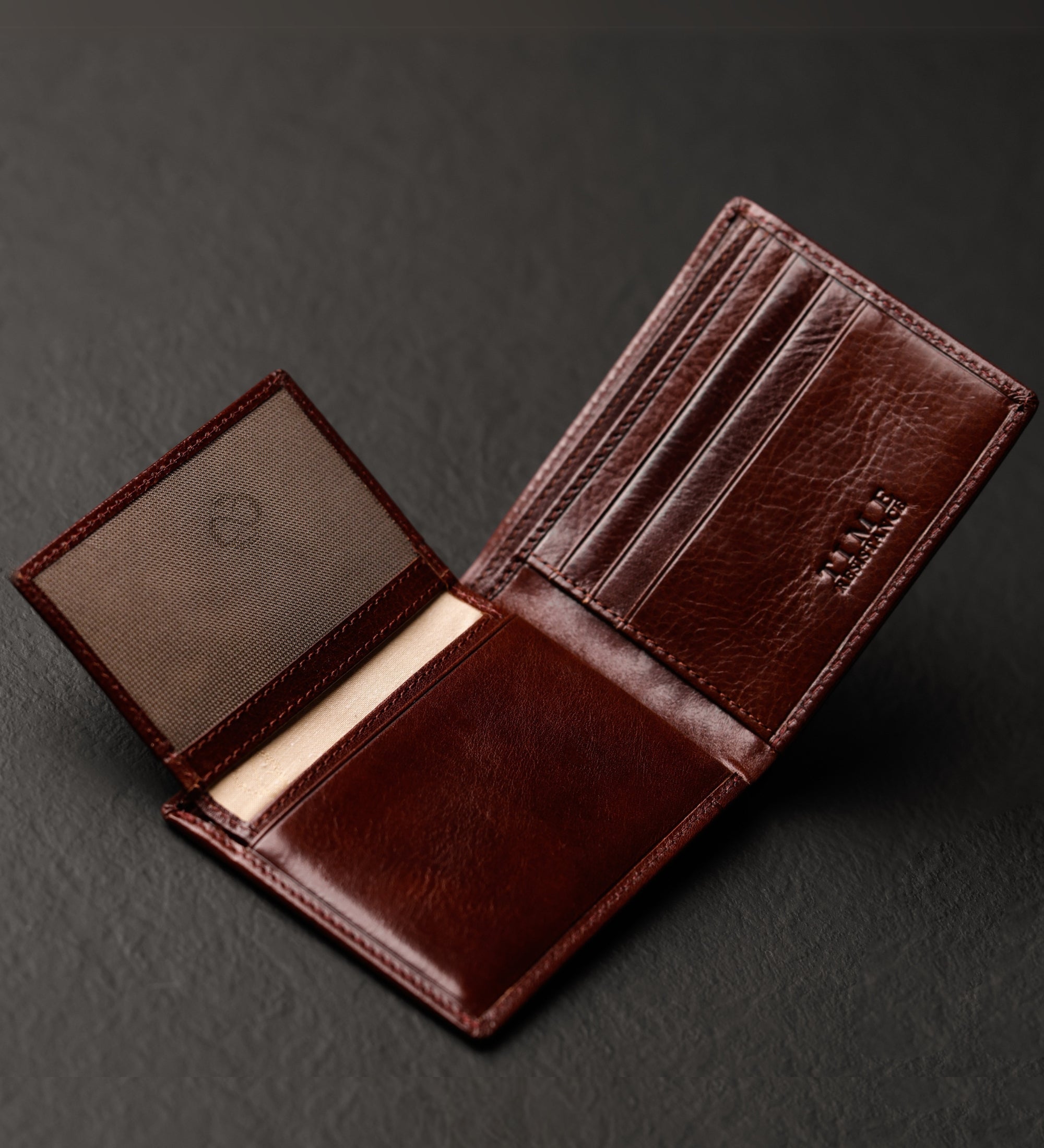 Portefeuille pliant effet cuir grainé pour homme-6