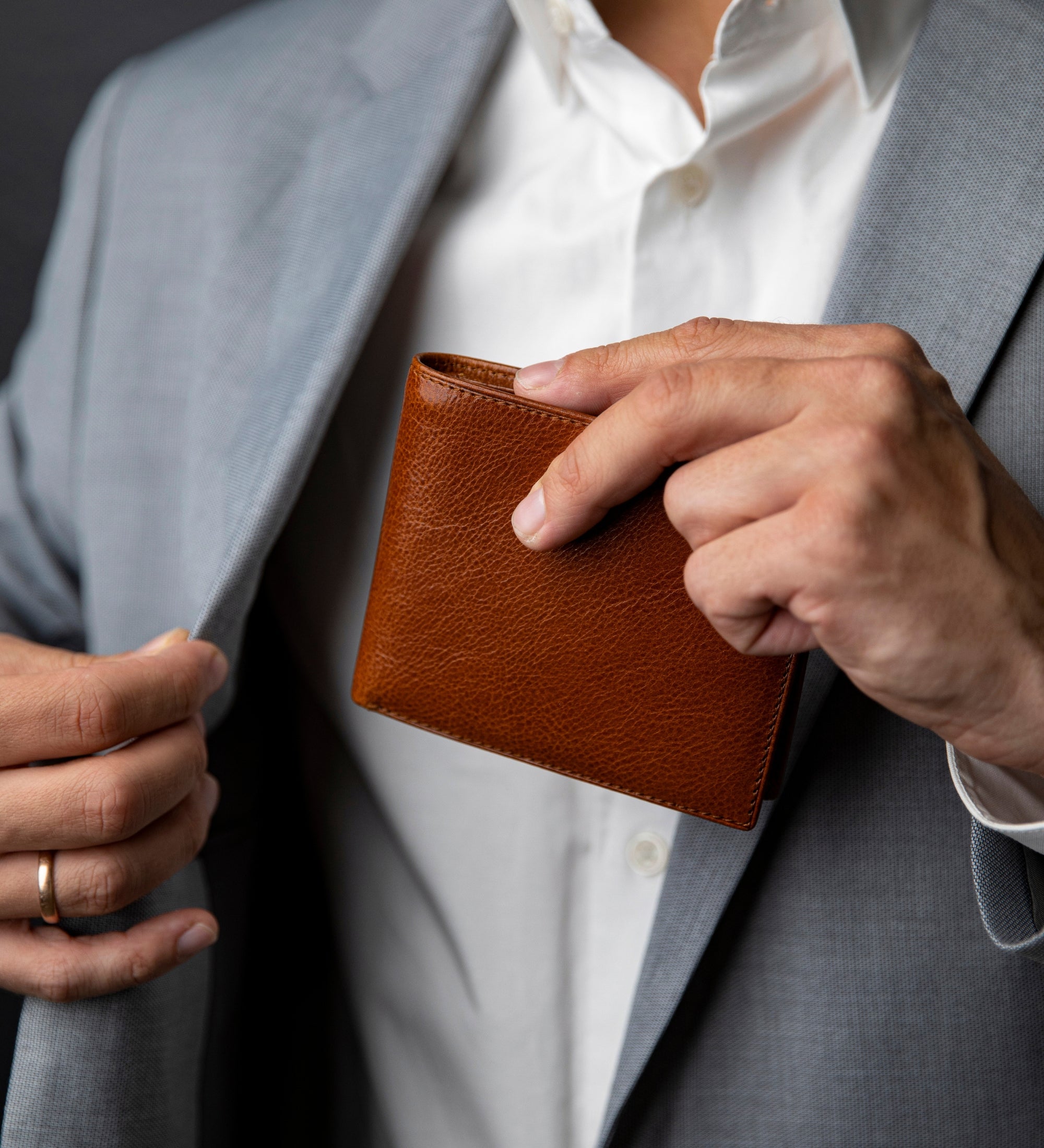 Portefeuille pliant effet cuir pour homme-18